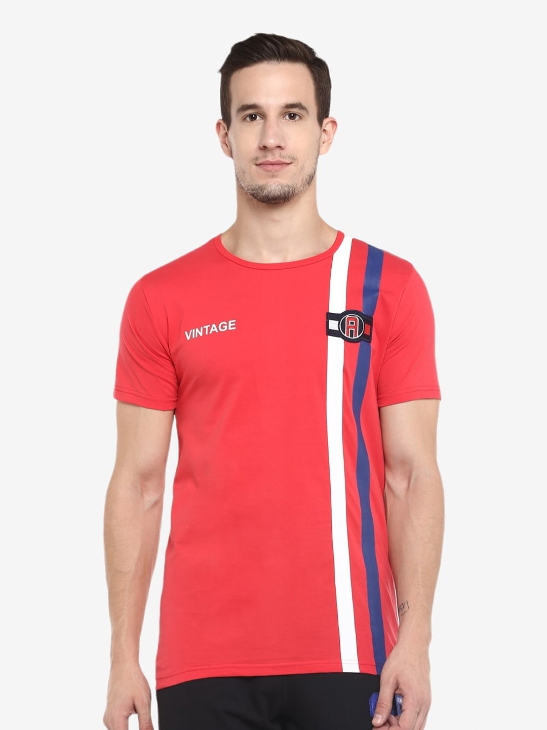 

Alan Jones Striped Slim Fit T-shirt, Red