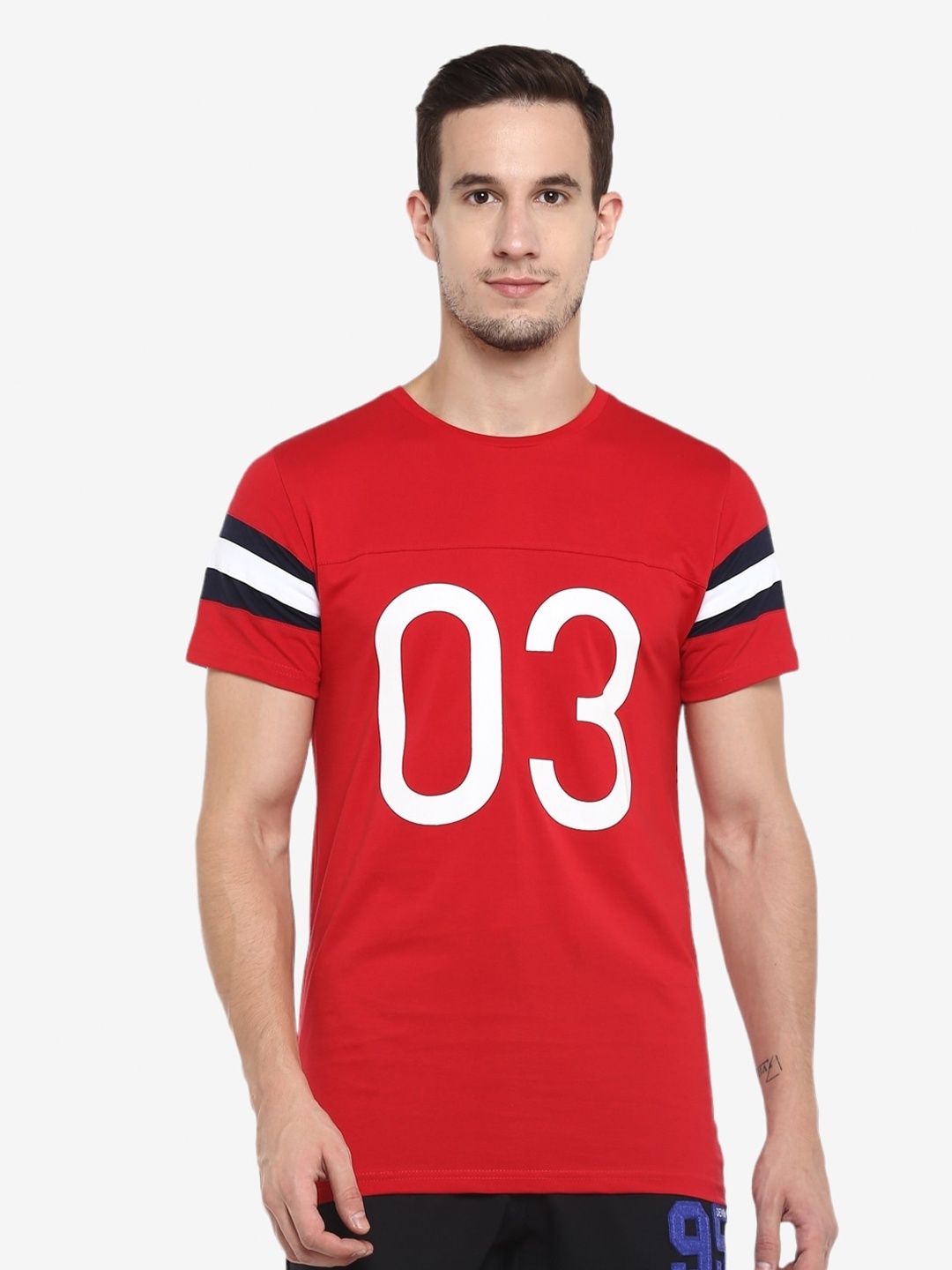 Alan Jones Typography Printed Slim Fit T-shirt, Red