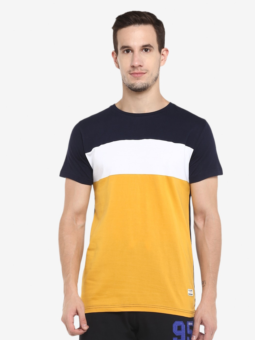 

Alan Jones Colourblocked Slim Fit T-shirt, Mustard