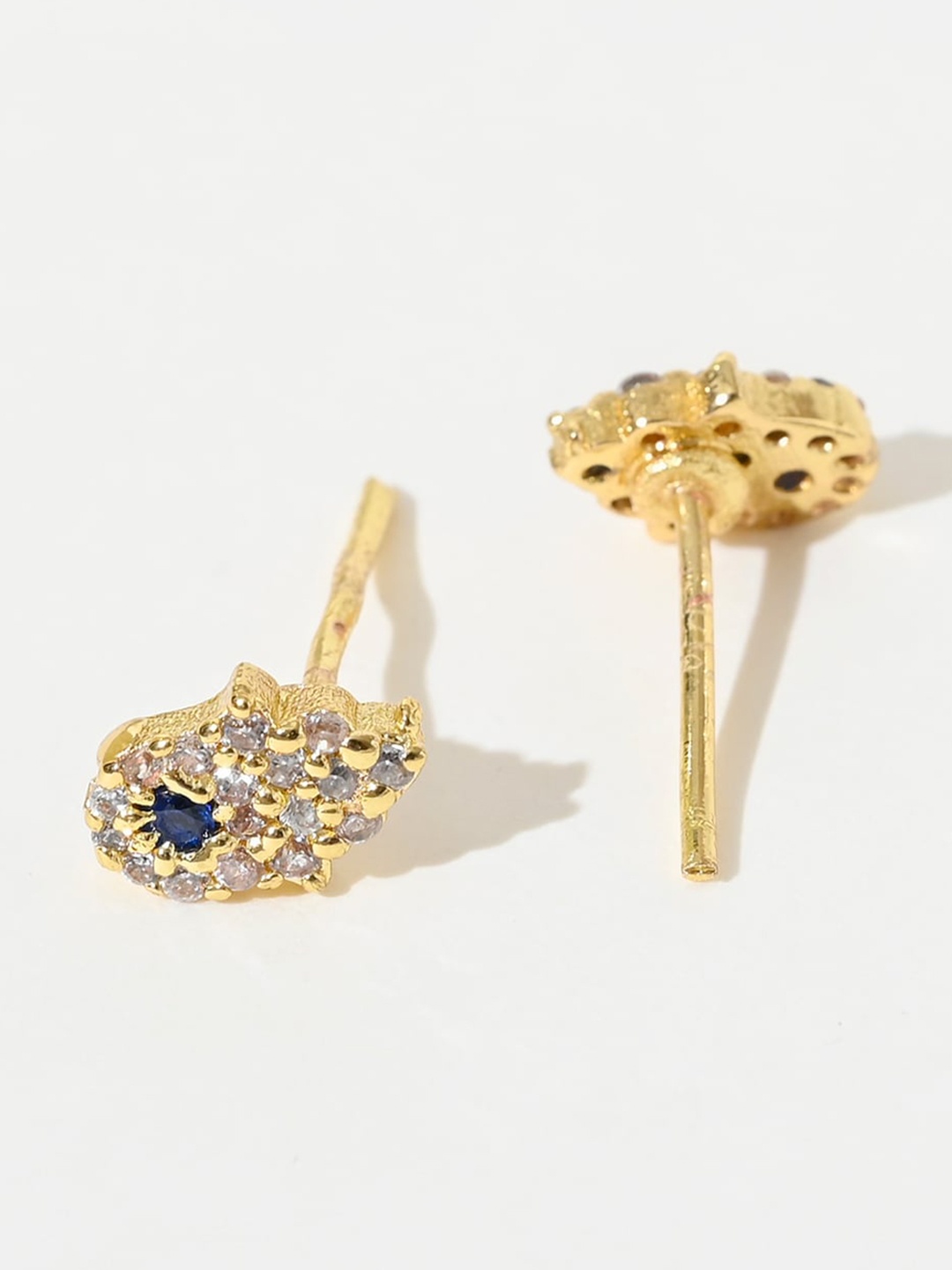 

XPNSV Studded Contemporary Studs Earrings, Gold