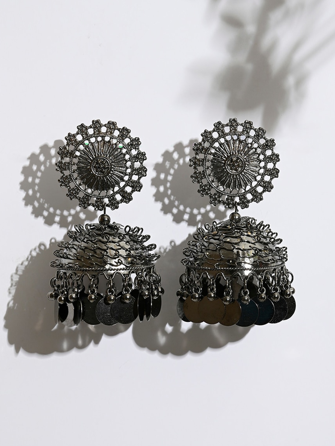 

XPNSV Dome Shaped Jhumkas, Silver