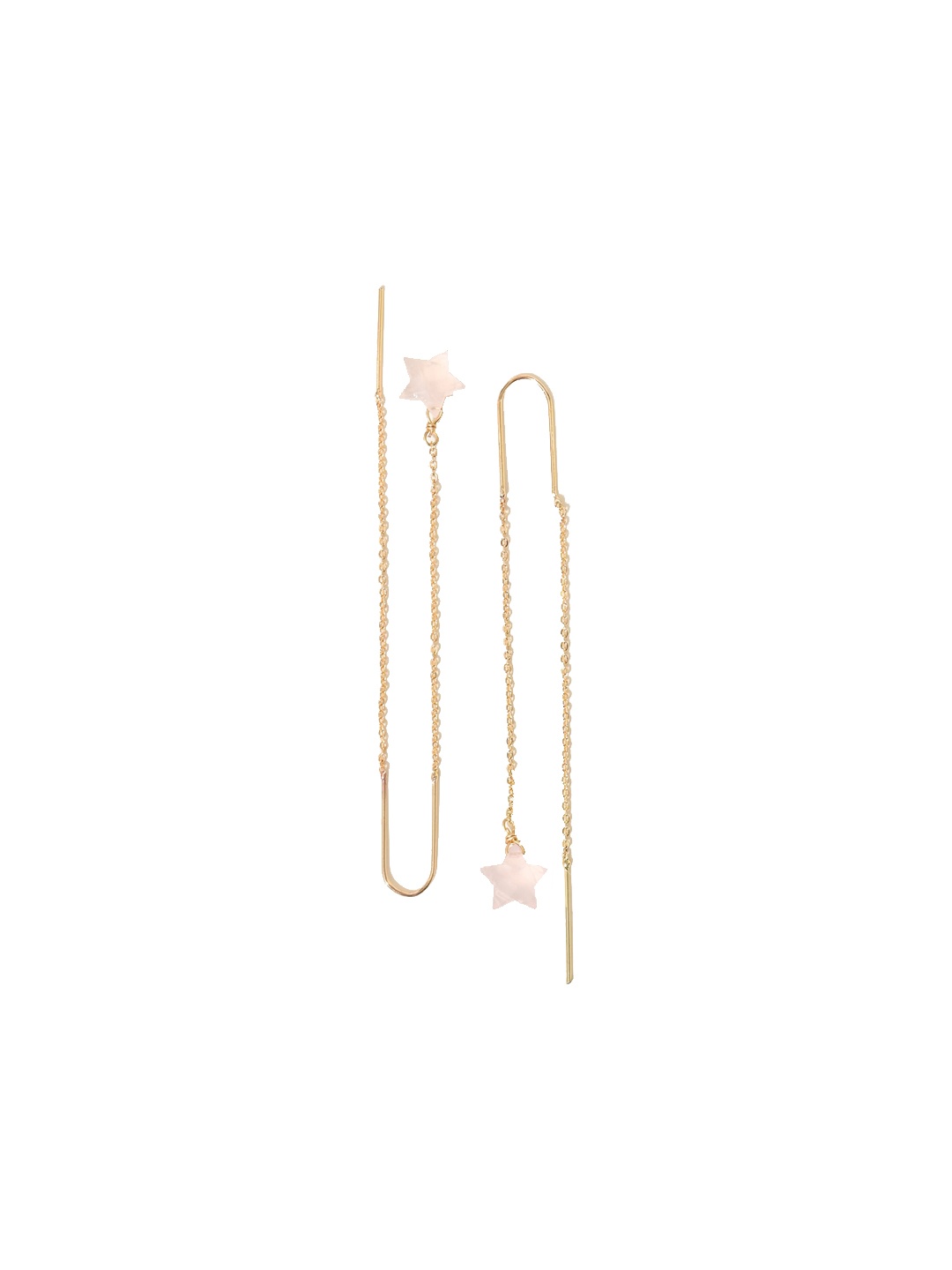 

XPNSV Studded Contemporary Drop Earrings, Gold