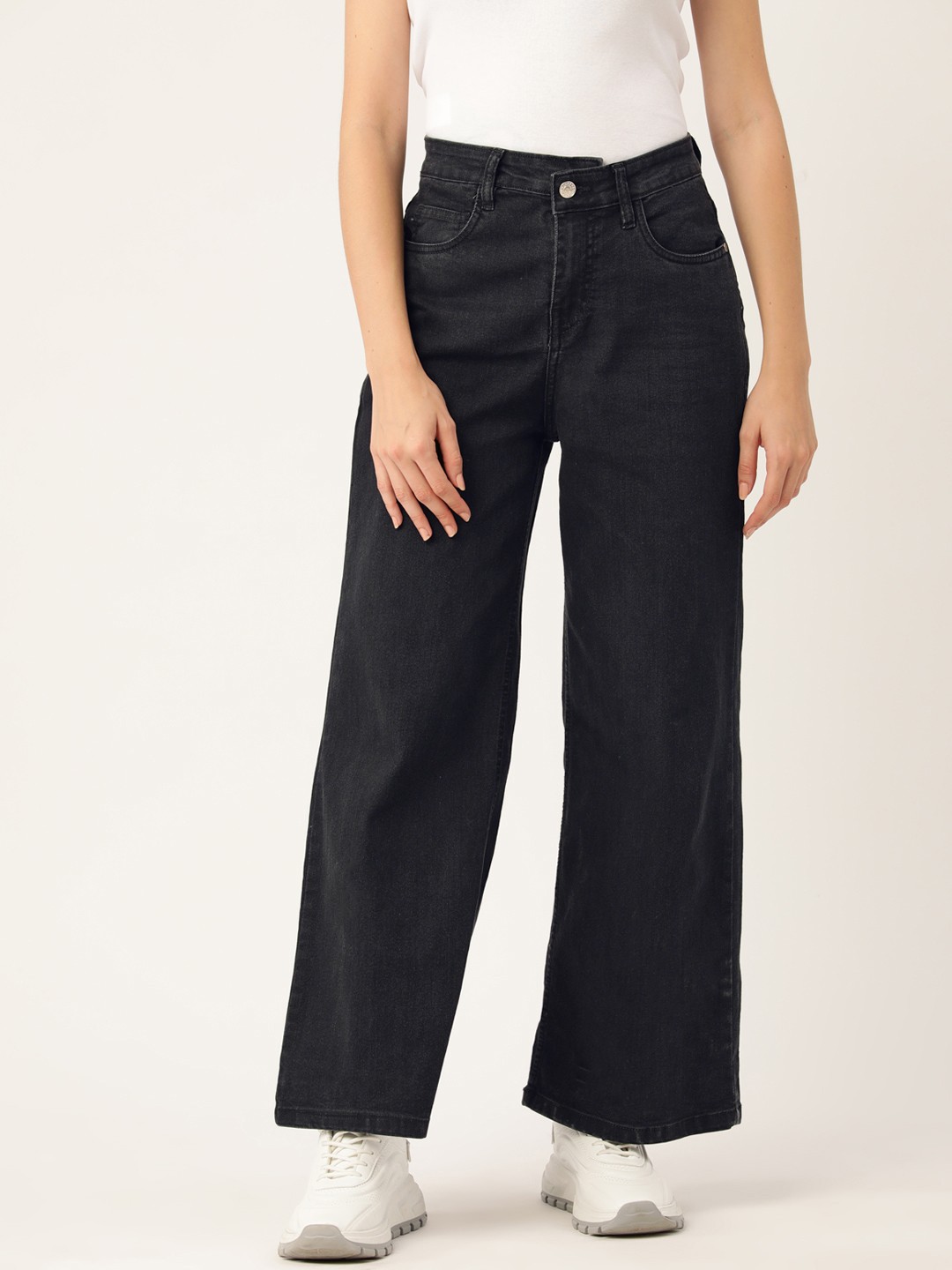 

Harvard Women Wide Leg Jeans, Black