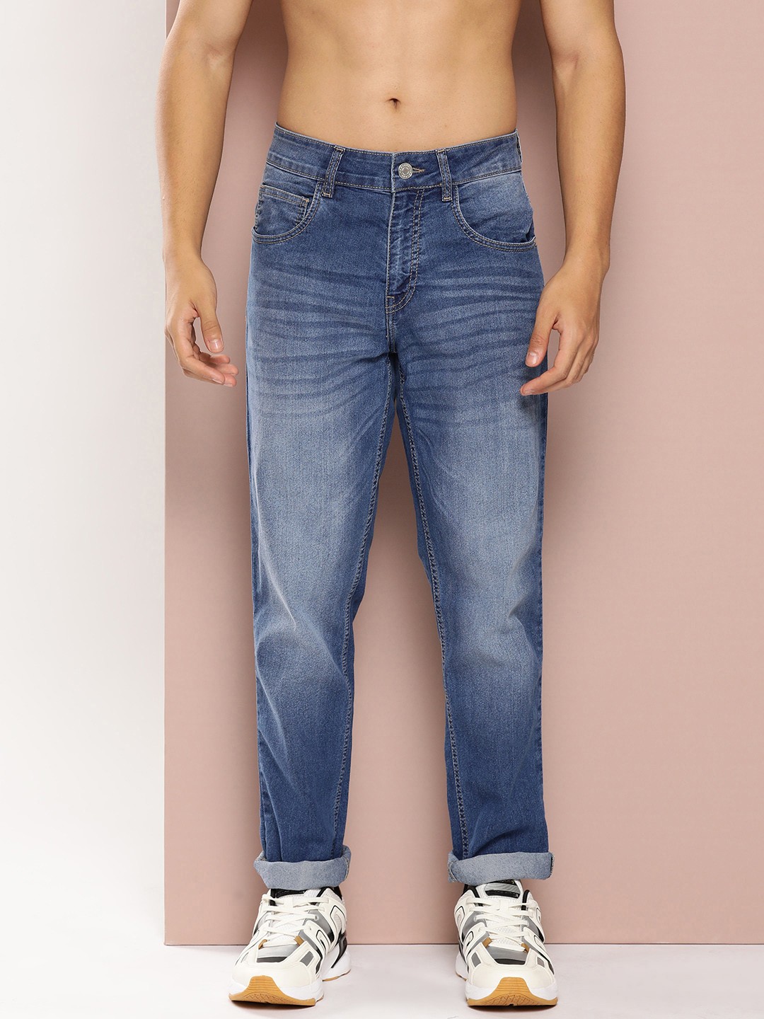 

Harvard Men Slim Fit Light Fade Stretchable Jeans, Blue