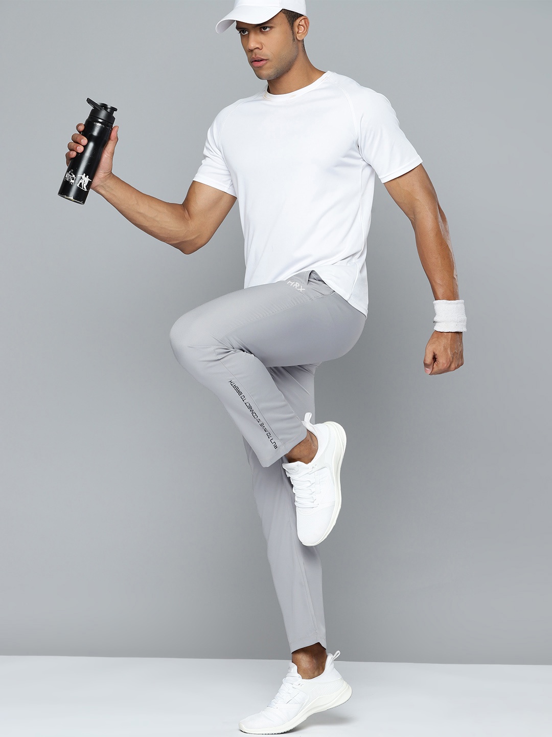 

HRX by Hrithik Roshan Men Rapid-Dry Running Track Pants, Grey