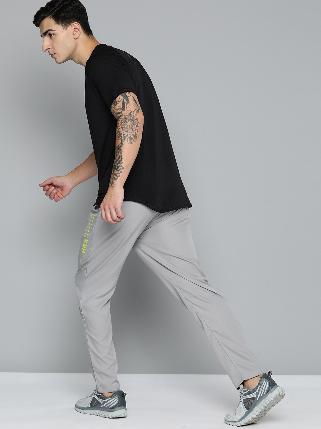 

HRX by Hrithik Roshan Men Rapid-Dry Running Track Pants, Grey