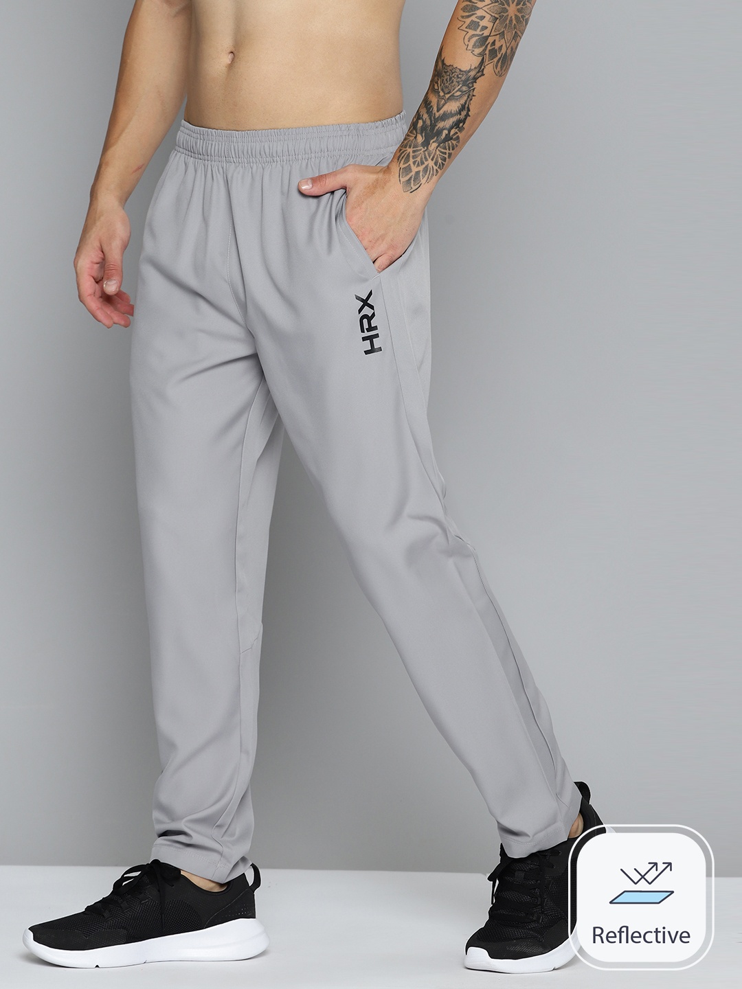

HRX by Hrithik Roshan Men Rapid-Dry Running Track Pants, Grey