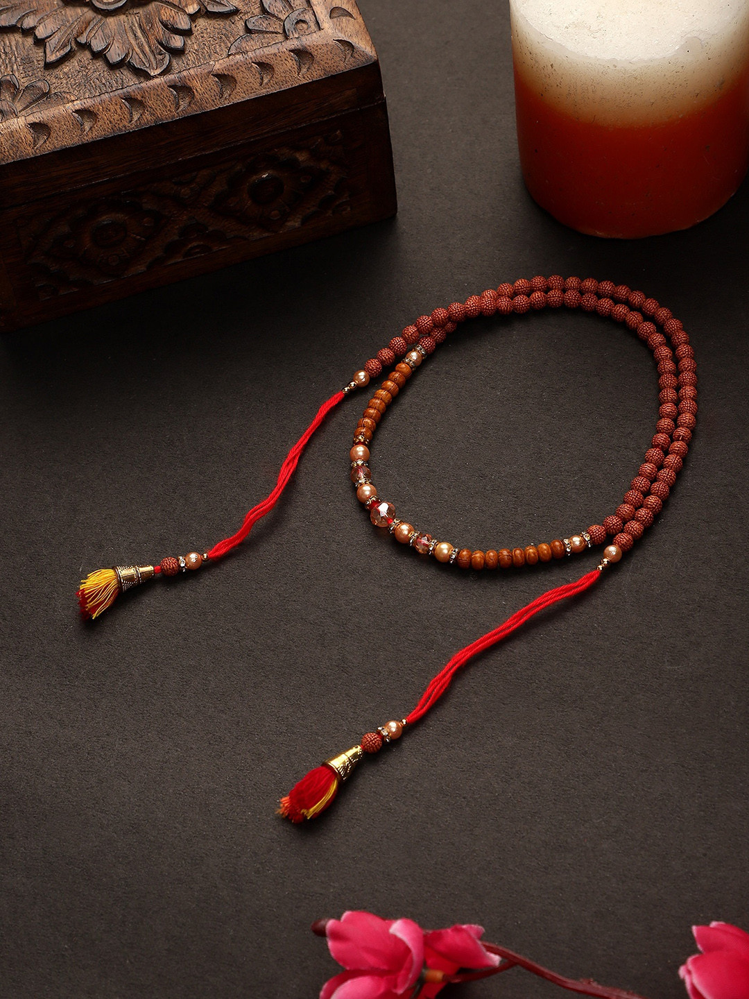 

Mali Fionna Tie-Up Beaded Rakhi, Brown