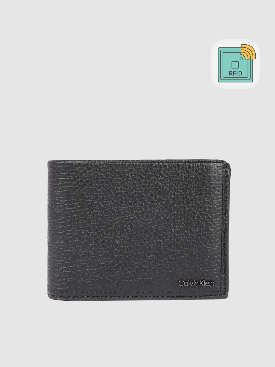 

Calvin Klein Men Solid Leather Two Fold Wallet, Black