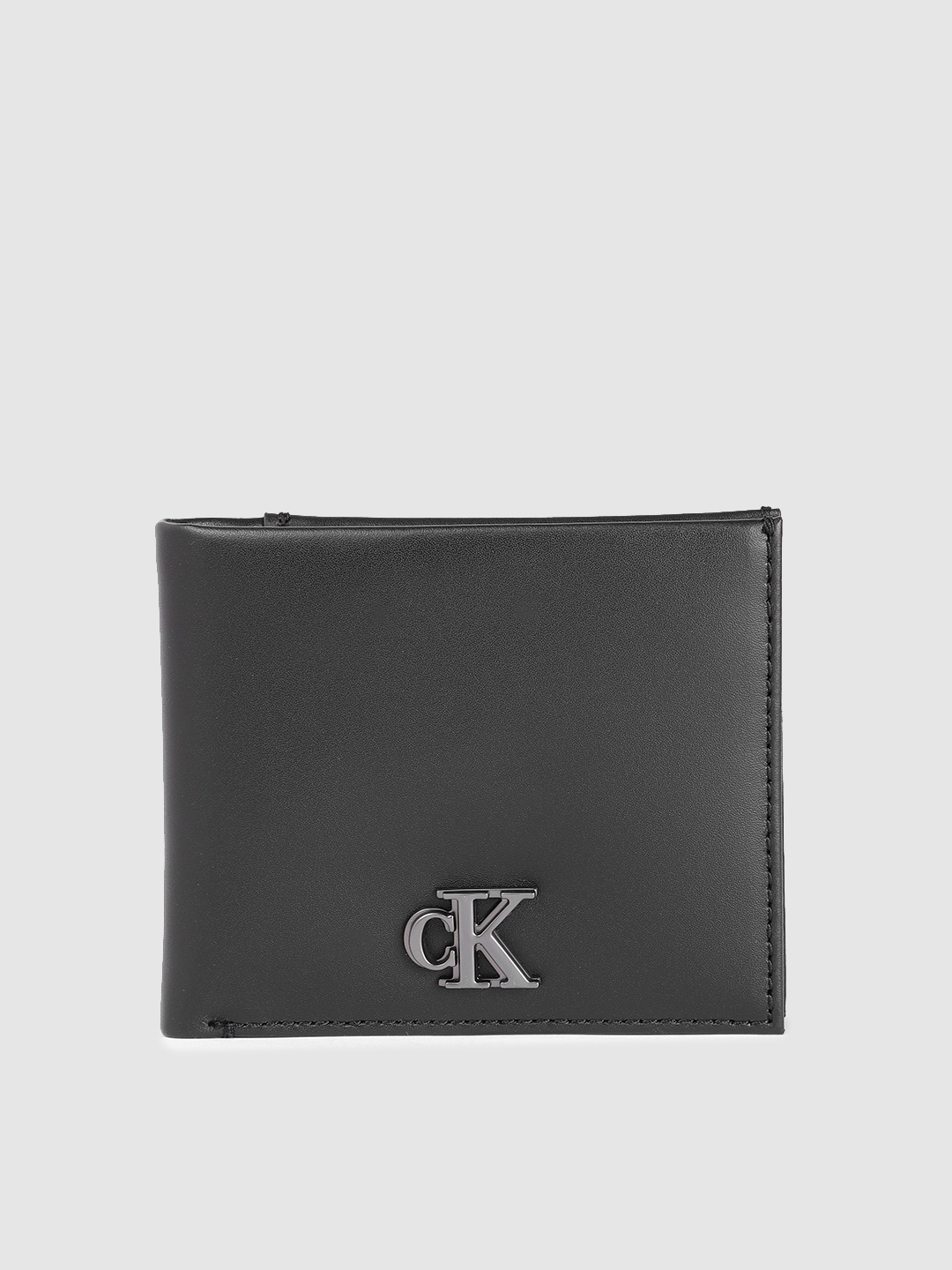 

Calvin Klein Men Leather Two Fold Wallet, Black