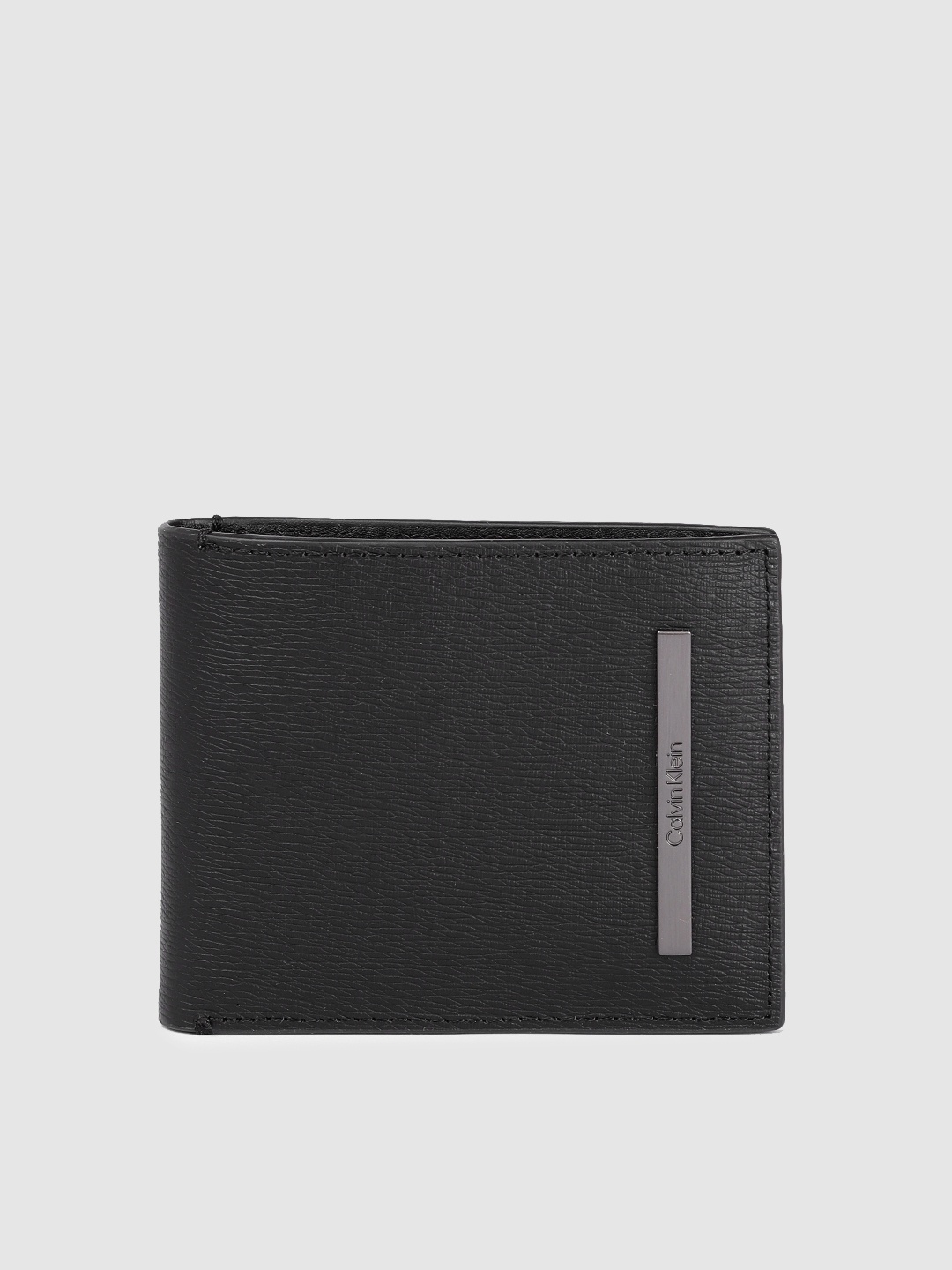 

Calvin Klein Men Leather Two Fold Wallet, Black