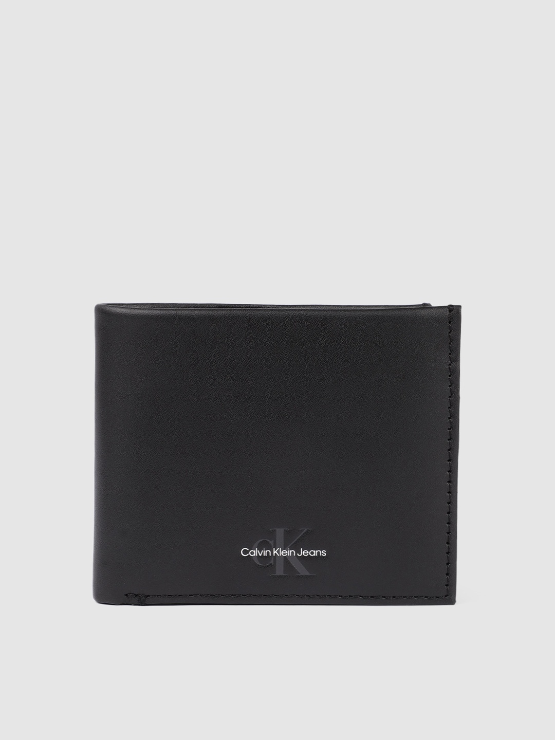 

Calvin Klein Men Leather Two Fold Wallet, Black