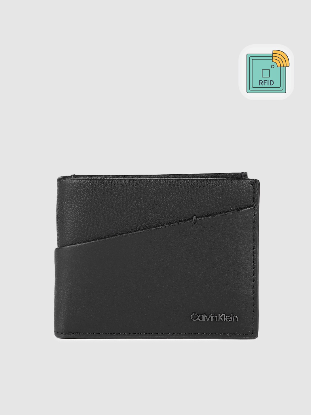 

Calvin Klein Men Solid Leather Two Fold Wallet, Black