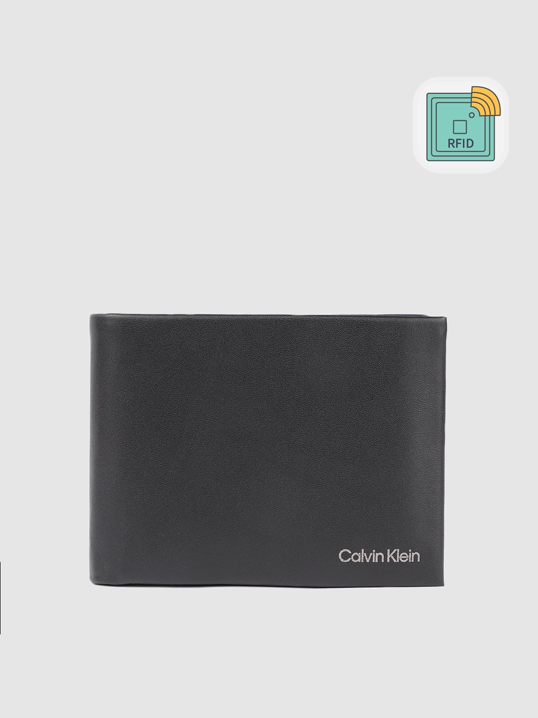 

Calvin Klein Men Leather Two Fold Wallet, Black