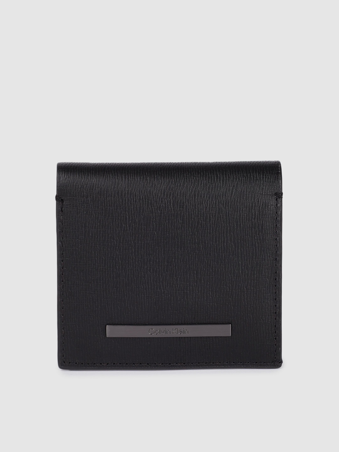 

Calvin Klein Men Leather Two Fold Wallet, Black