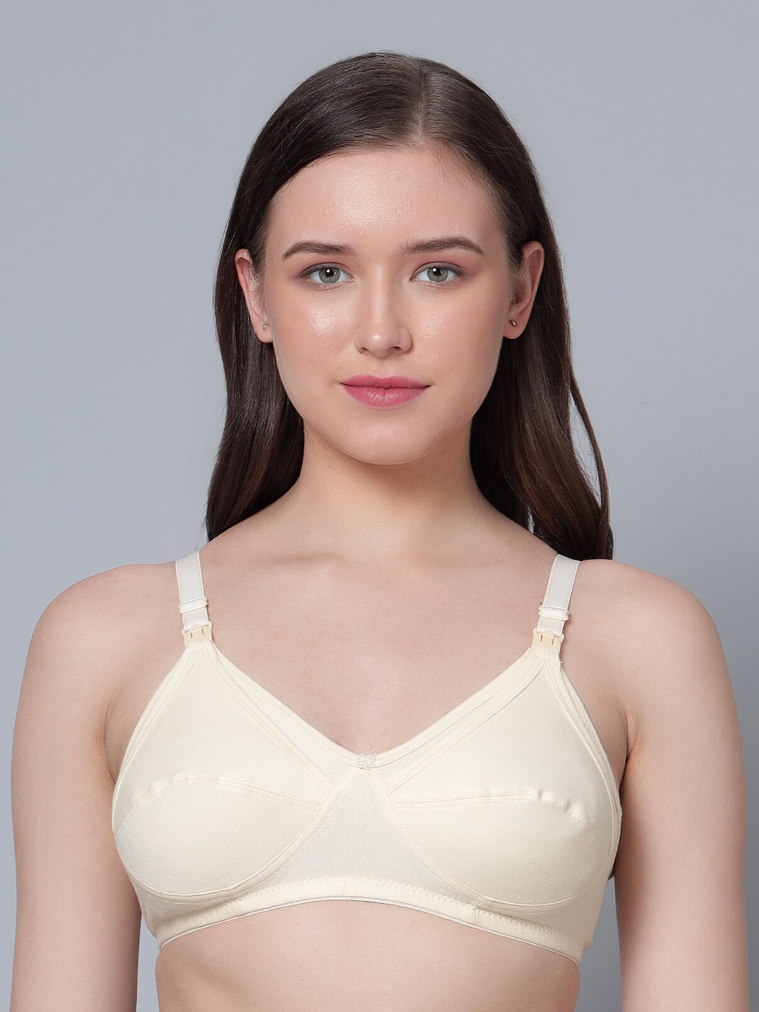 

Aimly Non-Padded Non-Wired Full Coverage Feeding Bra All Day Comfort, Beige