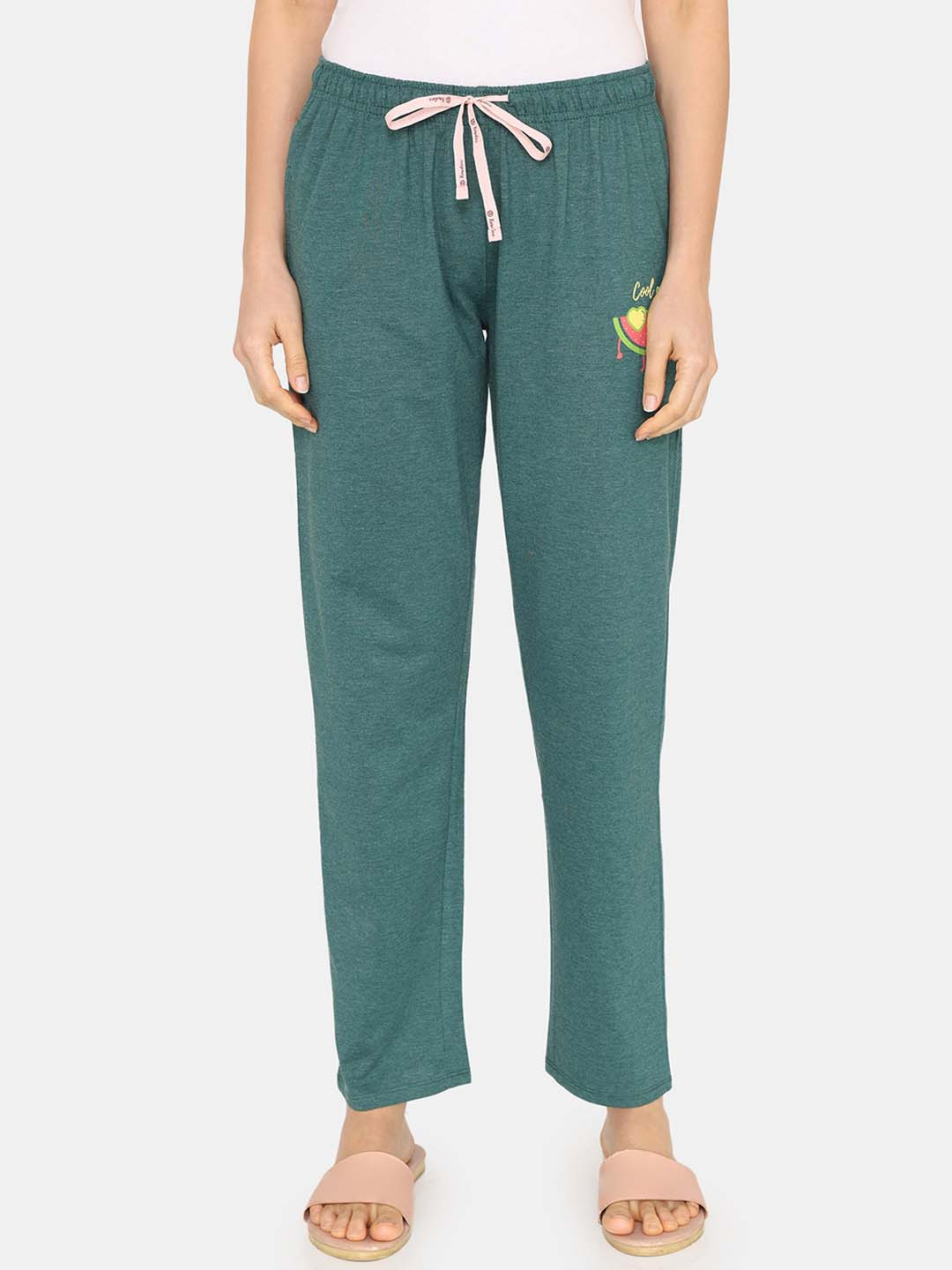 

Rosaline by Zivame Straight-Fit Lounge Pants, Green