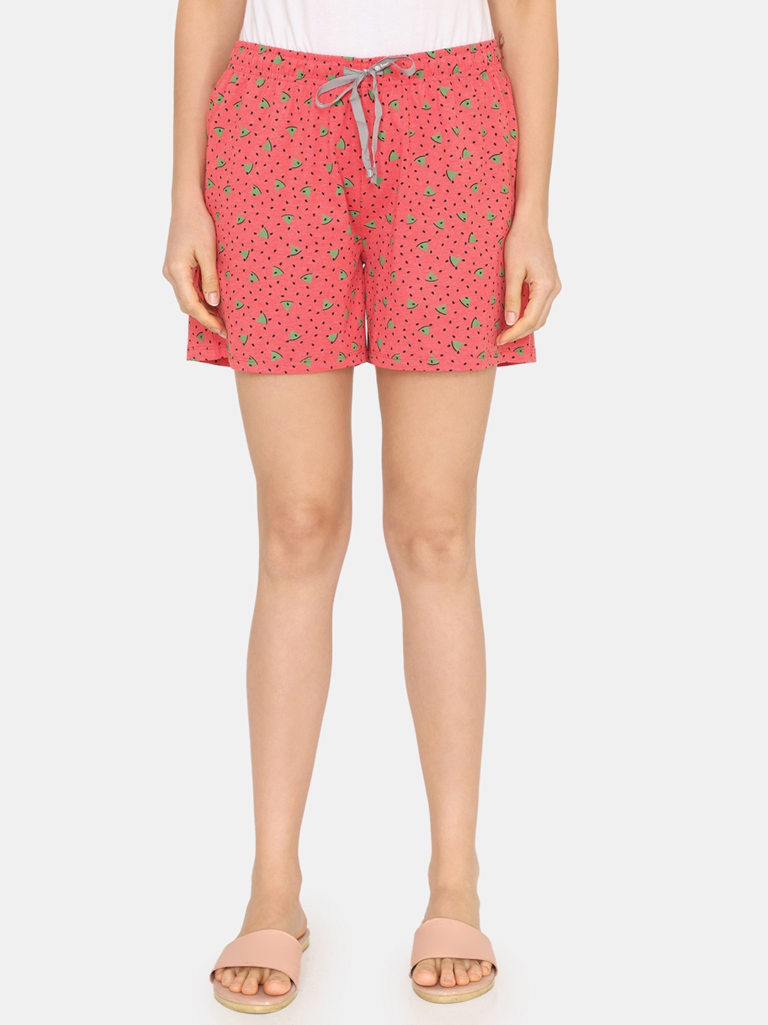 

Rosaline by Zivame Women Floral Printed Shorts, Red