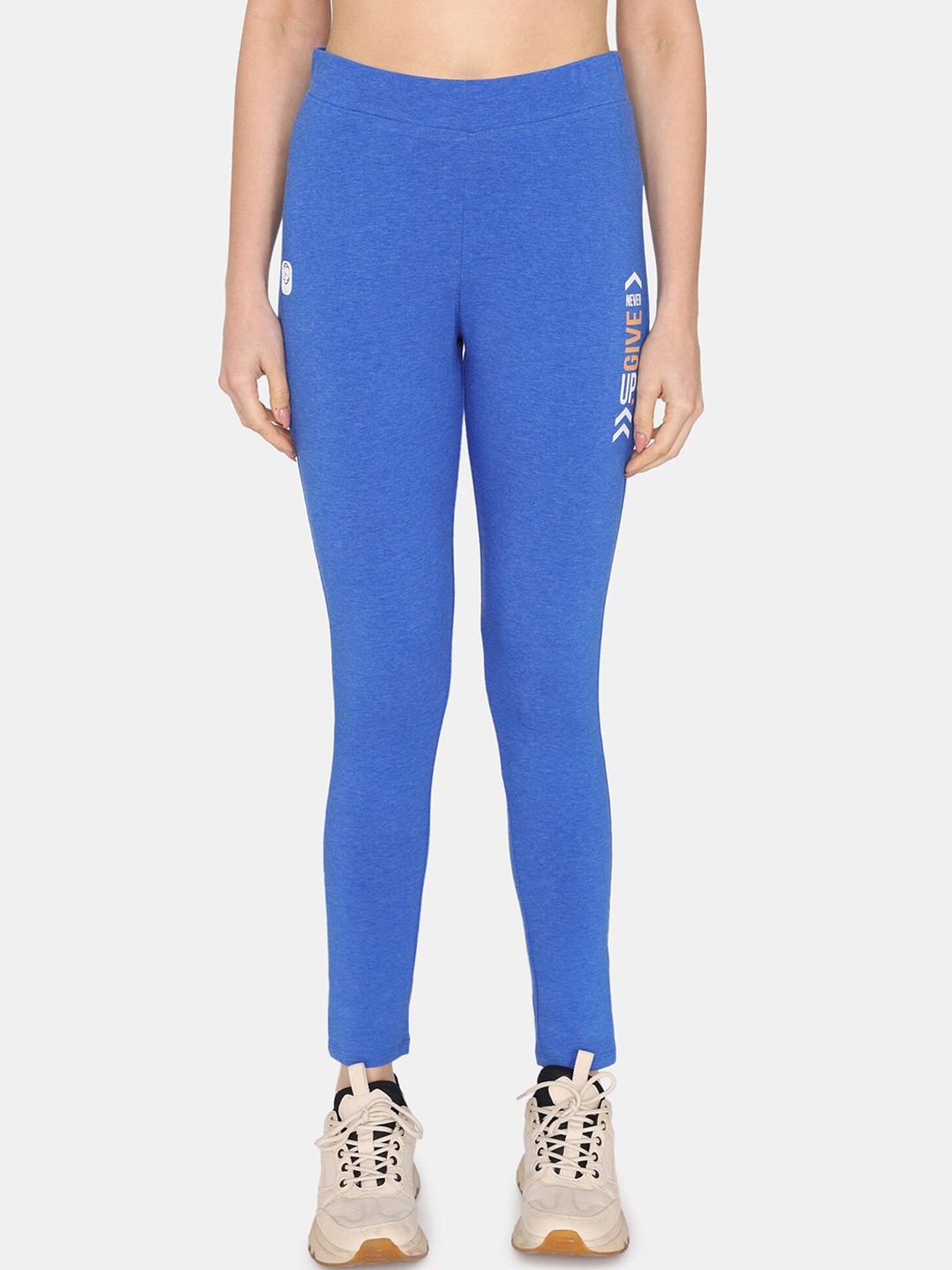 

Rosaline by Zivame Women Relaxed-Fit Ankle-Length Gym Tights, Blue