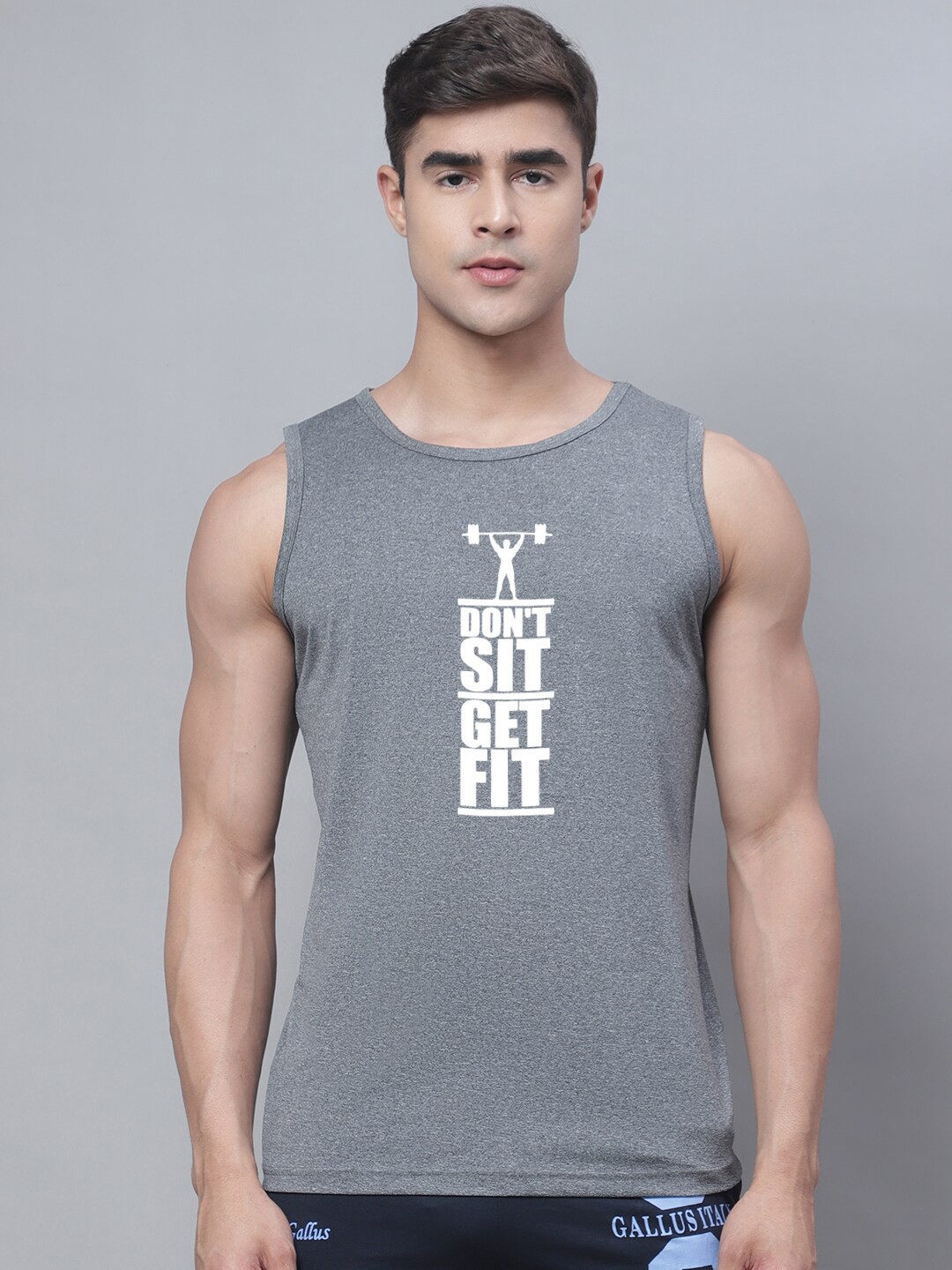 

Friskers Printed Dry Fit Innerwear Vests, Grey