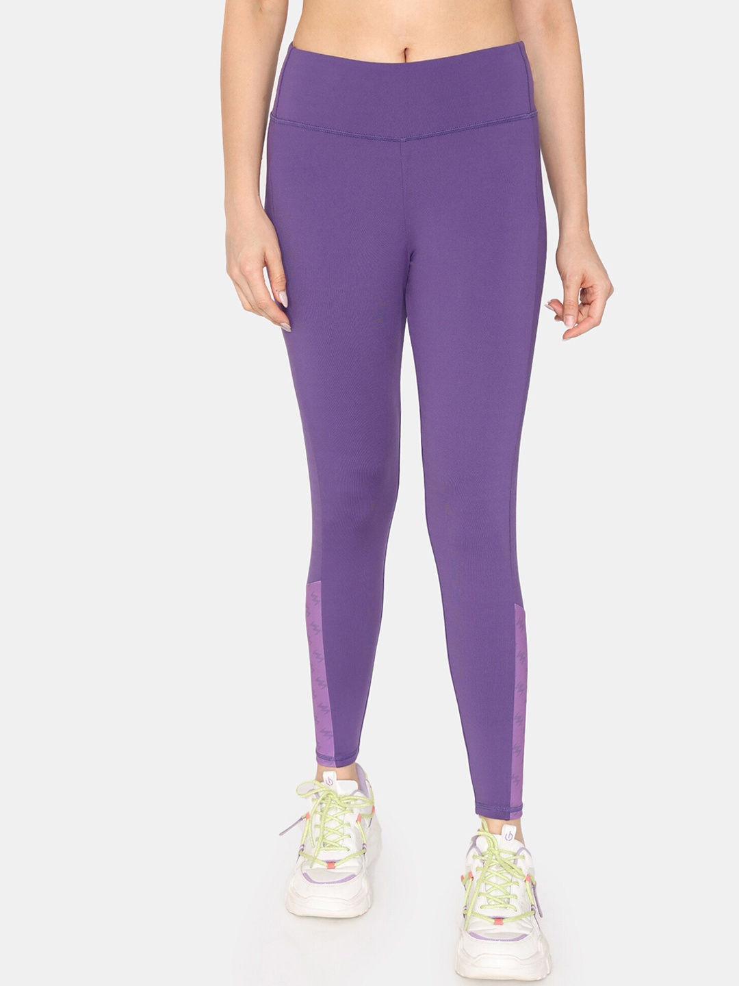 

Zelocity by Zivame Women Ankle Length Tranning Tights, Purple