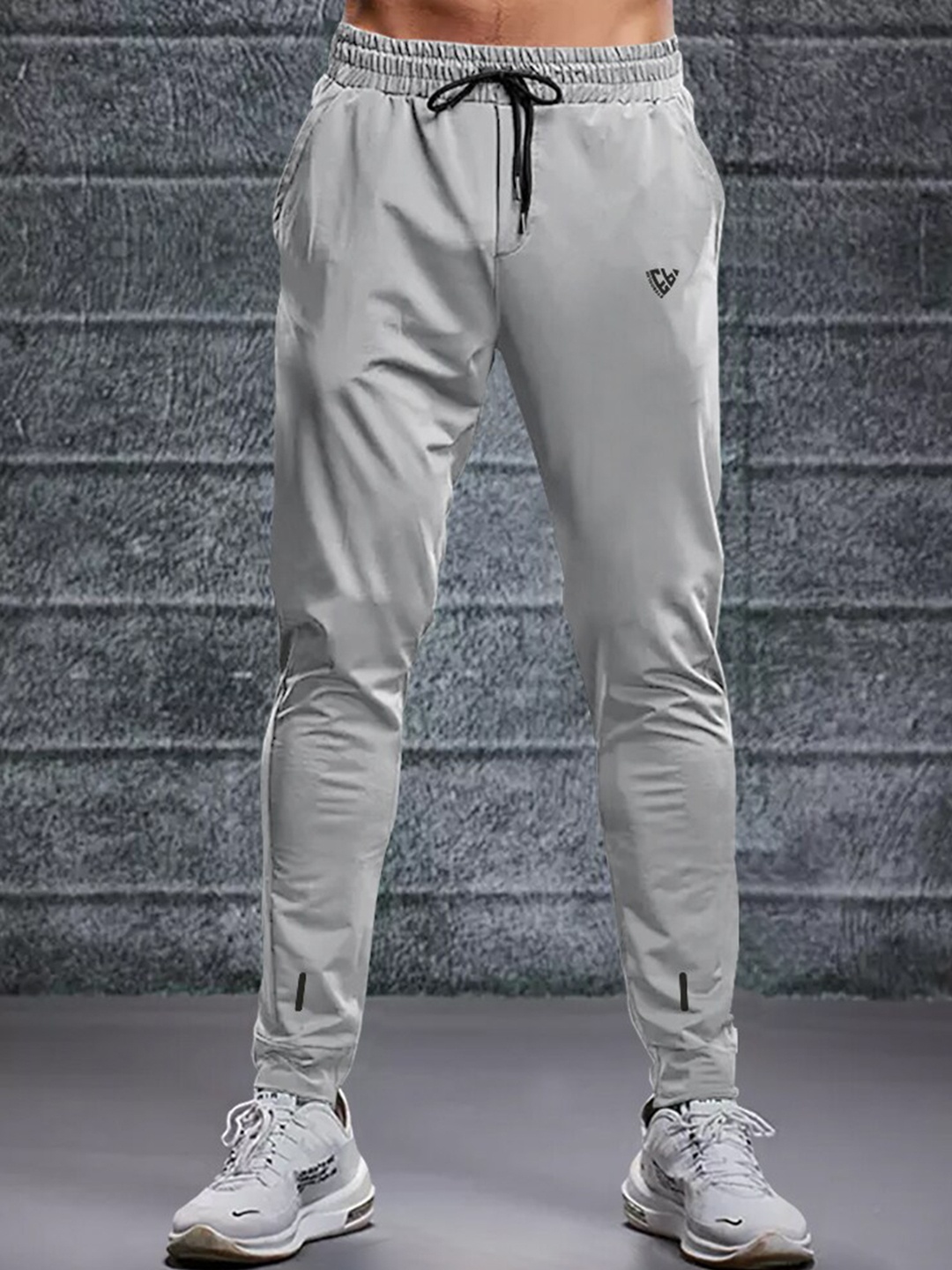

Eyebogler Men Mid-Rise Cotton Sports Joggers, Grey