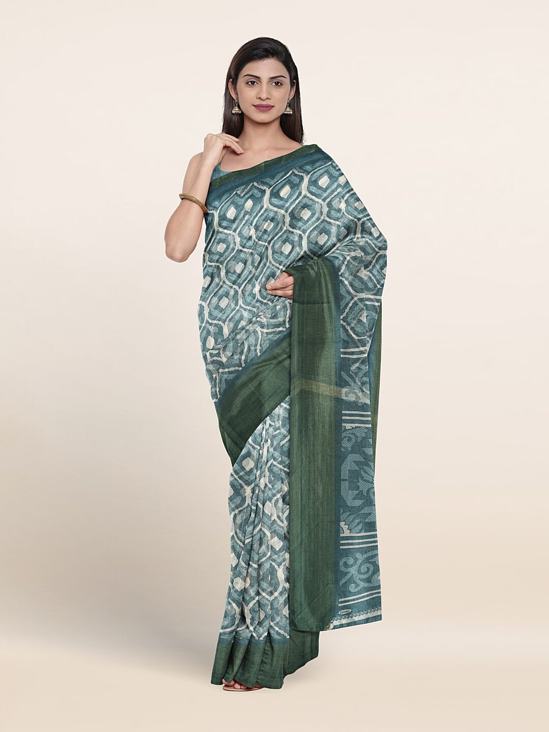 

Pothys Ethnic Motifs Zari Saree, Blue