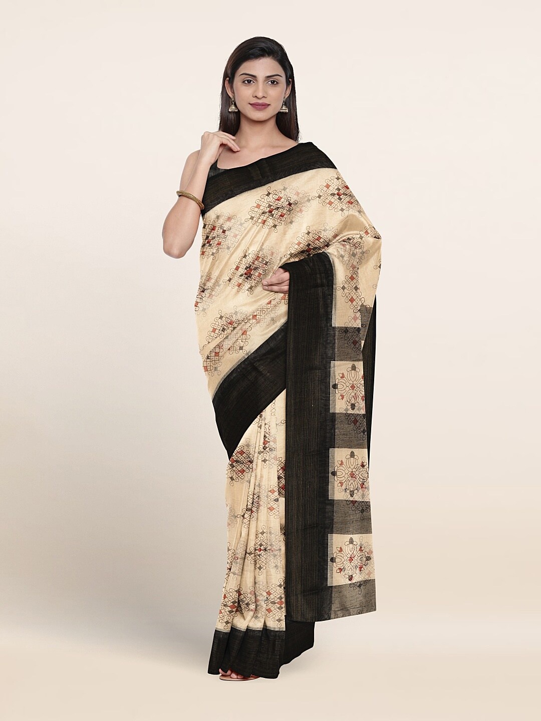

Pothys Ethnic Motifs Zari Saree, Cream