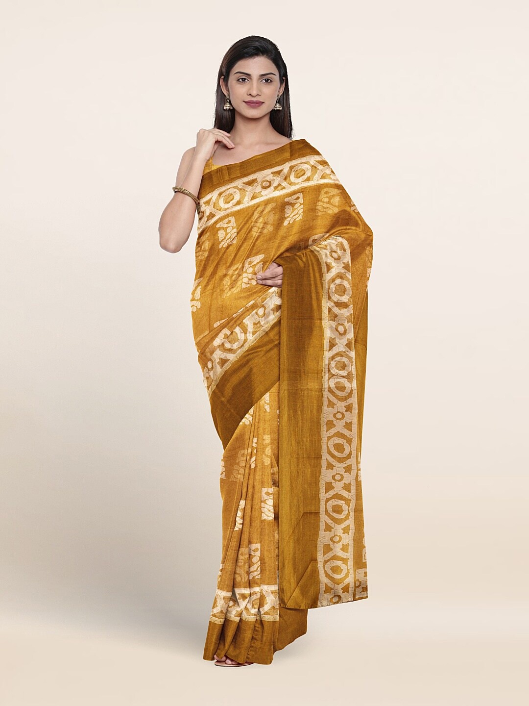 

Pothys Ethnic Motifs Printed Saree, Mustard