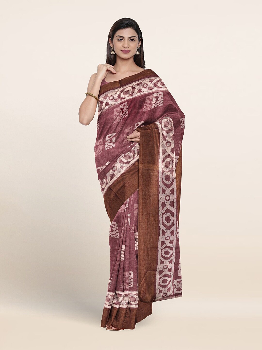 

Pothys Abstract Printed Saree, Mauve