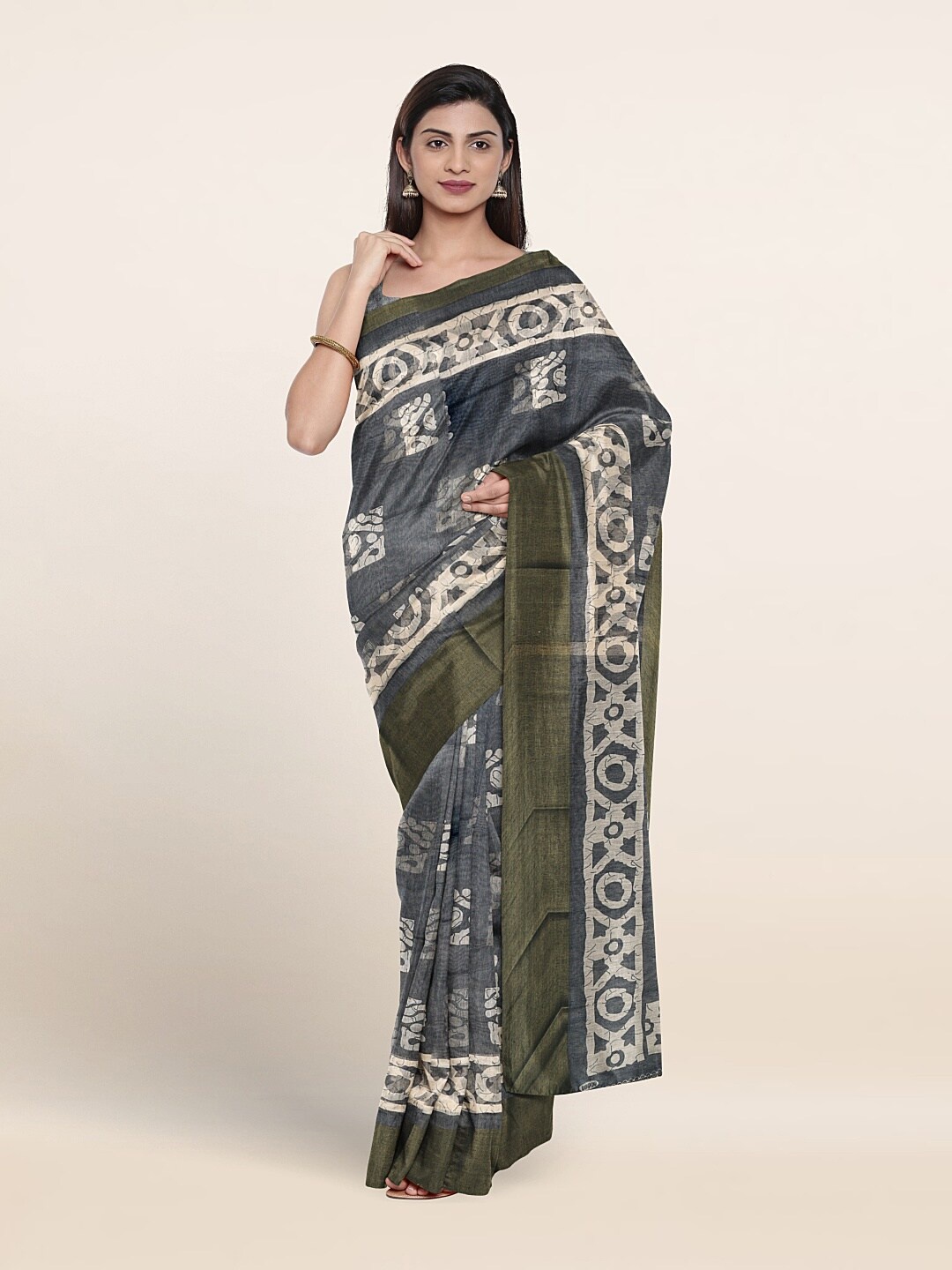 

Pothys Abstract Printed Saree, Blue