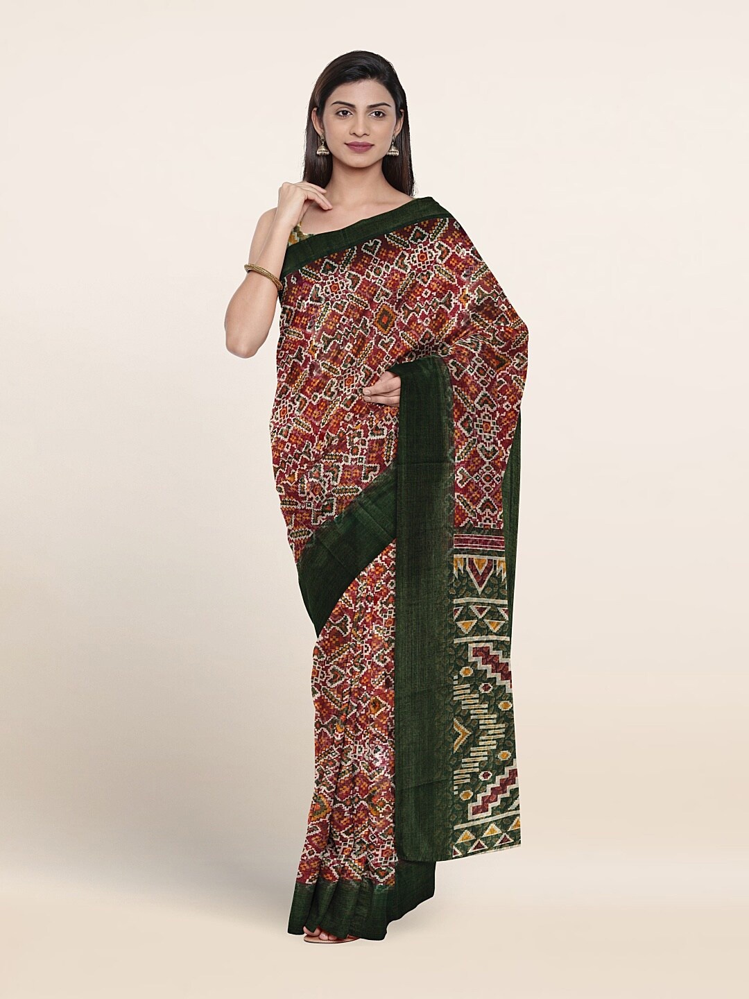 

Pothys Ethnic Motif Printed Saree, Purple