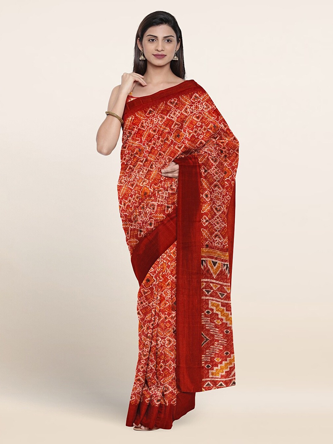 

Pothys Ethnic Motifs Saree, Red