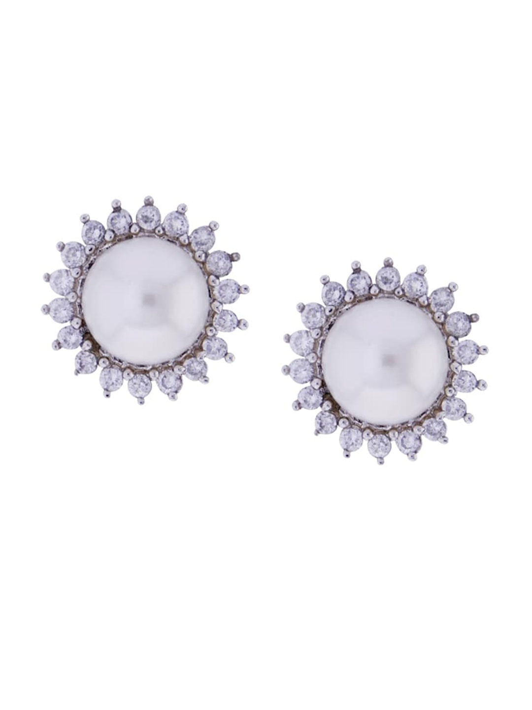 

Sri Jagdamba Pearls Dealer Gold-Plated Beaded Contemporary Studs Earrings