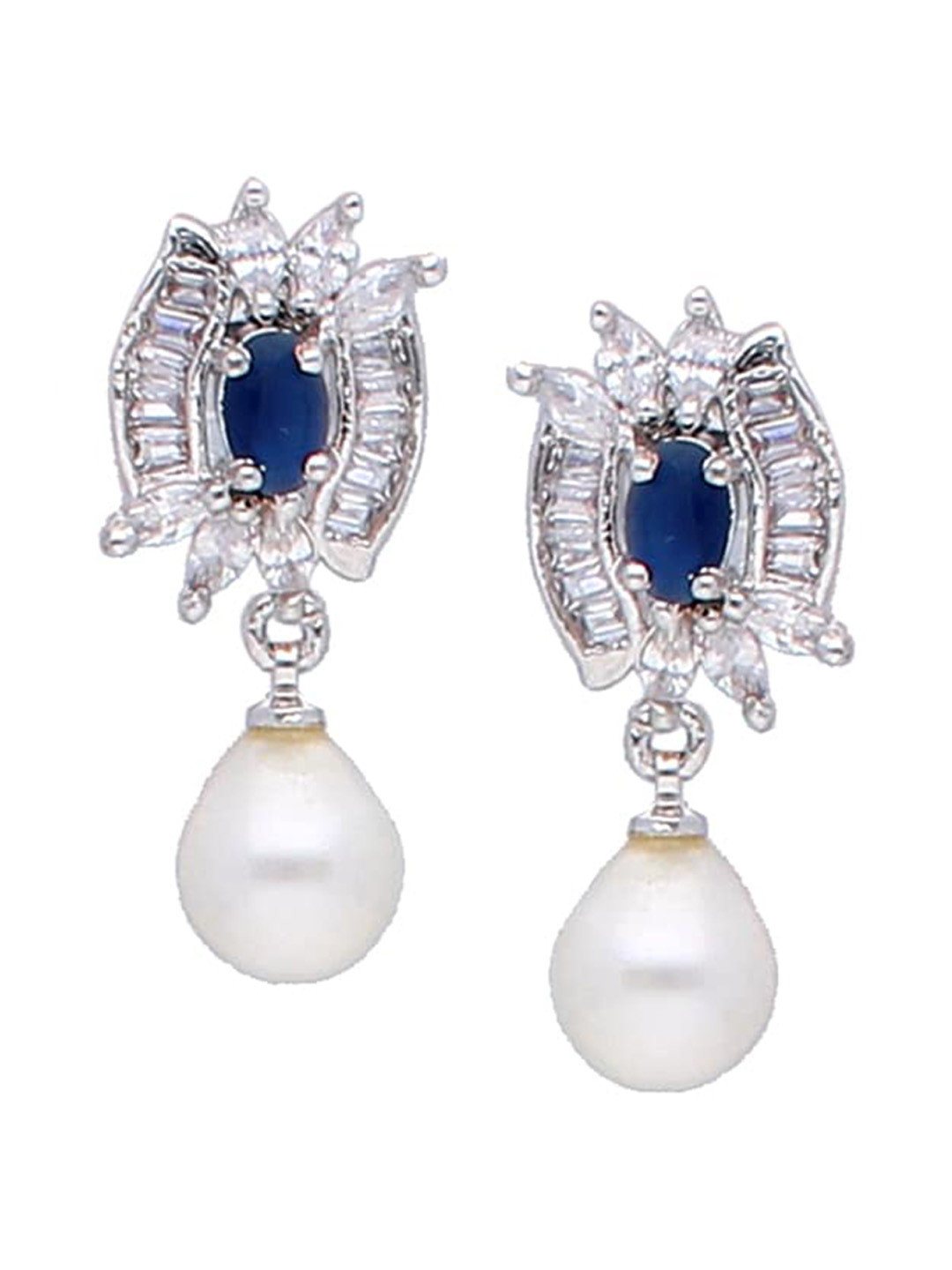 

Sri Jagdamba Pearls Dealer Gold-Plated Contemporary Drop Earrings