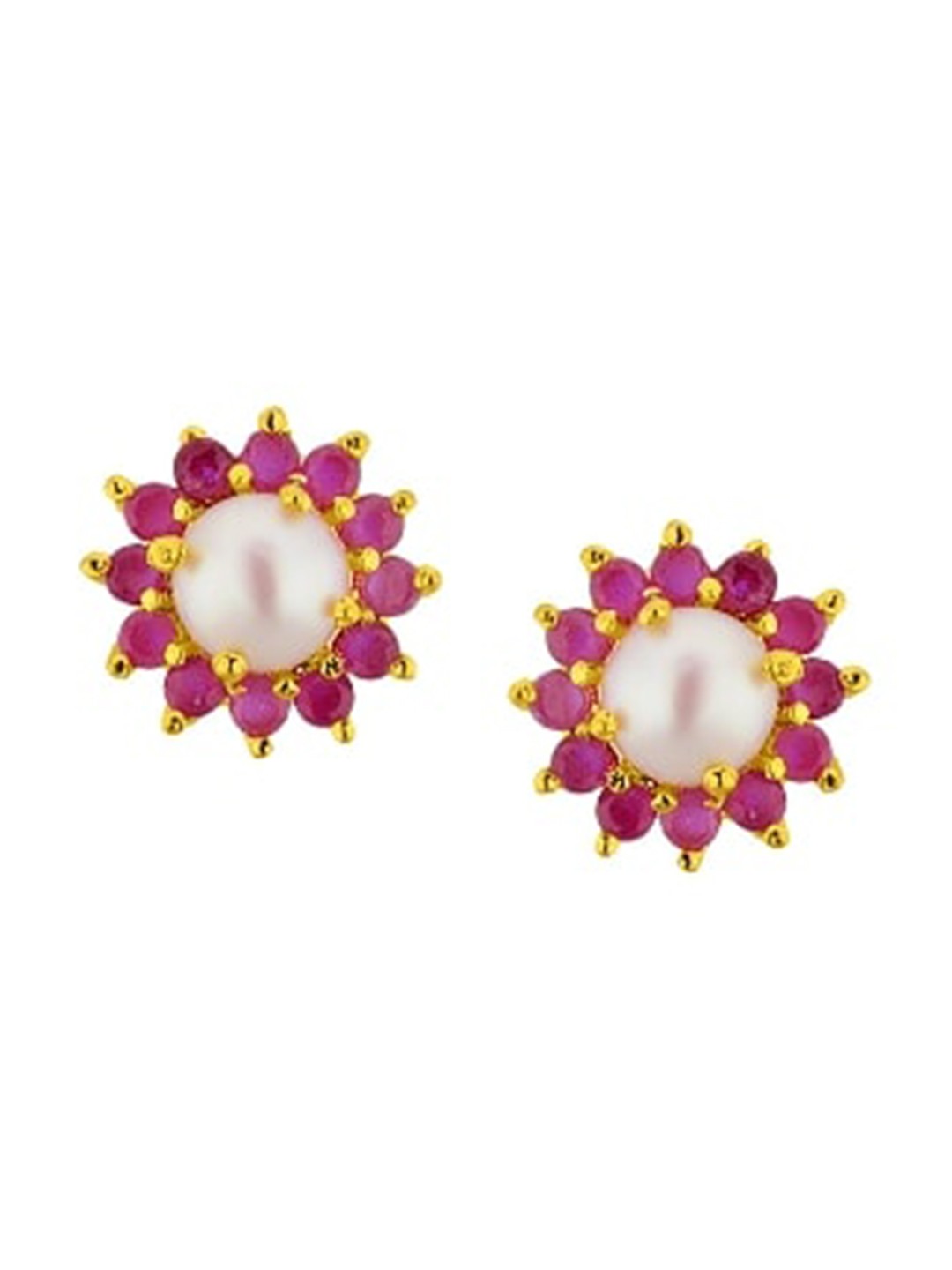 

Sri Jagdamba Pearls Dealer Multicoloured Contemporary Studs Earrings, Multi