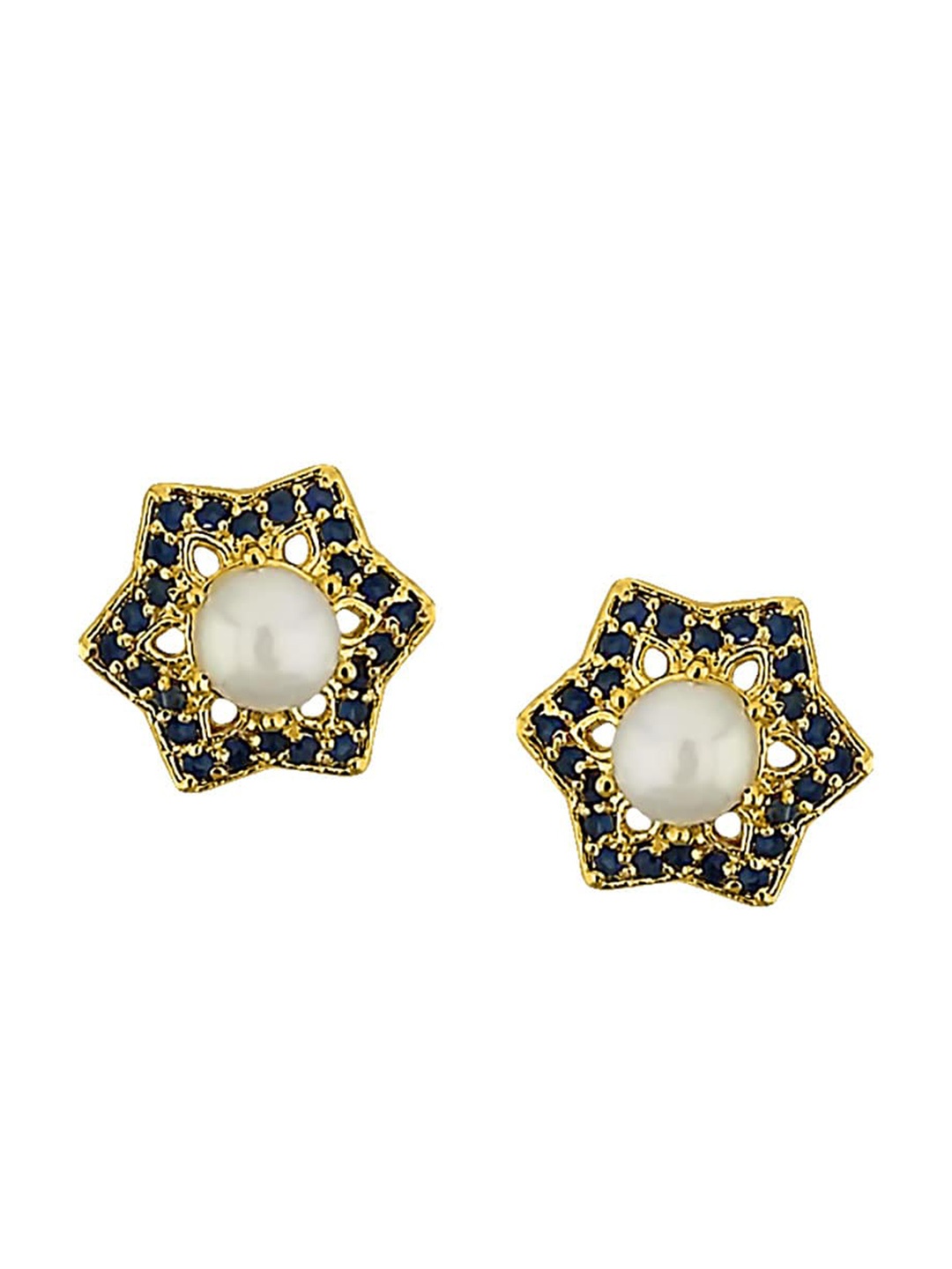 

Sri Jagdamba Pearls Dealer Gold-Plated Contemporary Studs Earrings
