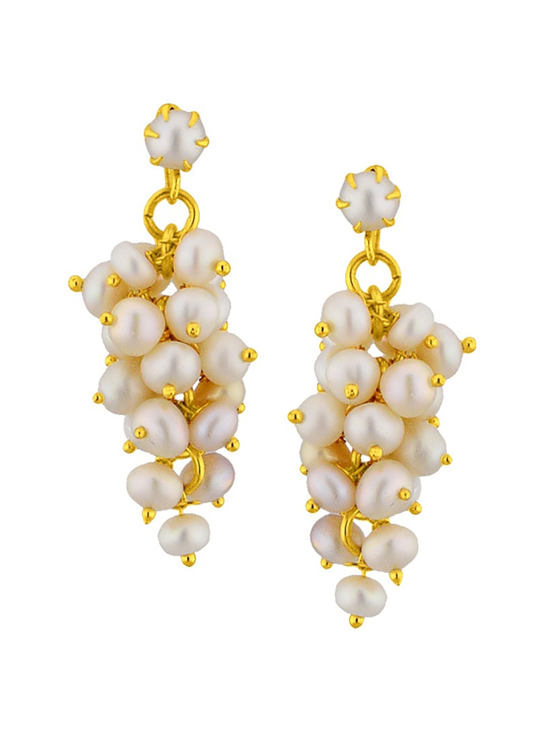 

Sri Jagdamba Pearls Dealer Multicoloured Contemporary Drop Earrings, Multi