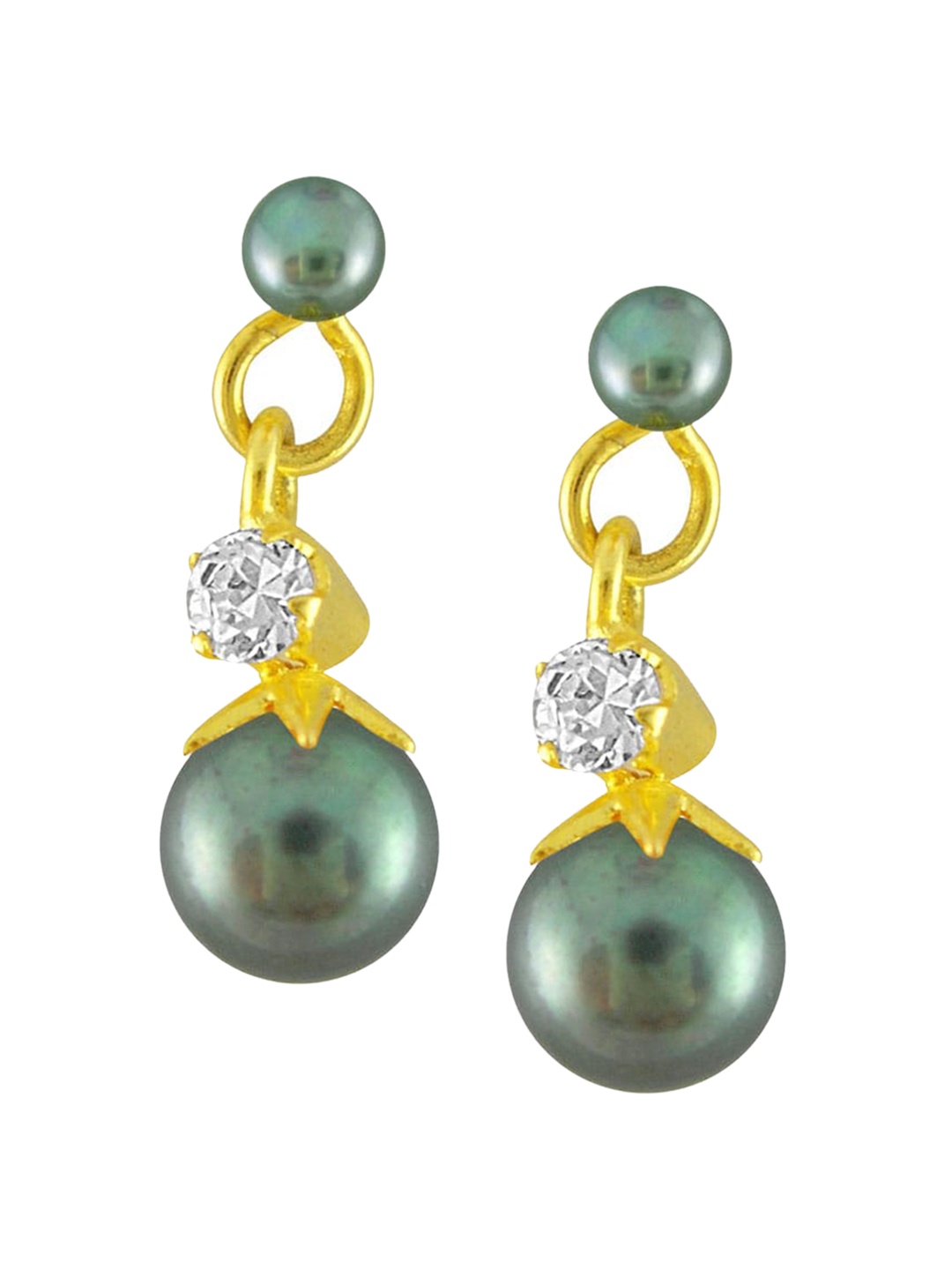 

Sri Jagdamba Pearls Dealer Gold-Plated Contemporary Drop Earrings