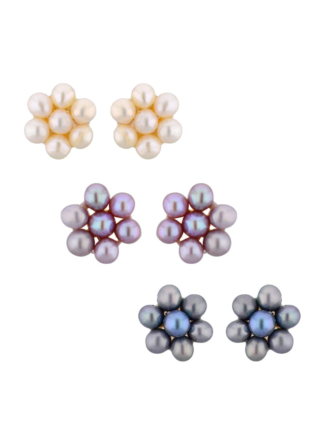 

Sri Jagdamba Pearls Dealer Multicoloured Contemporary Studs Earrings, Multi