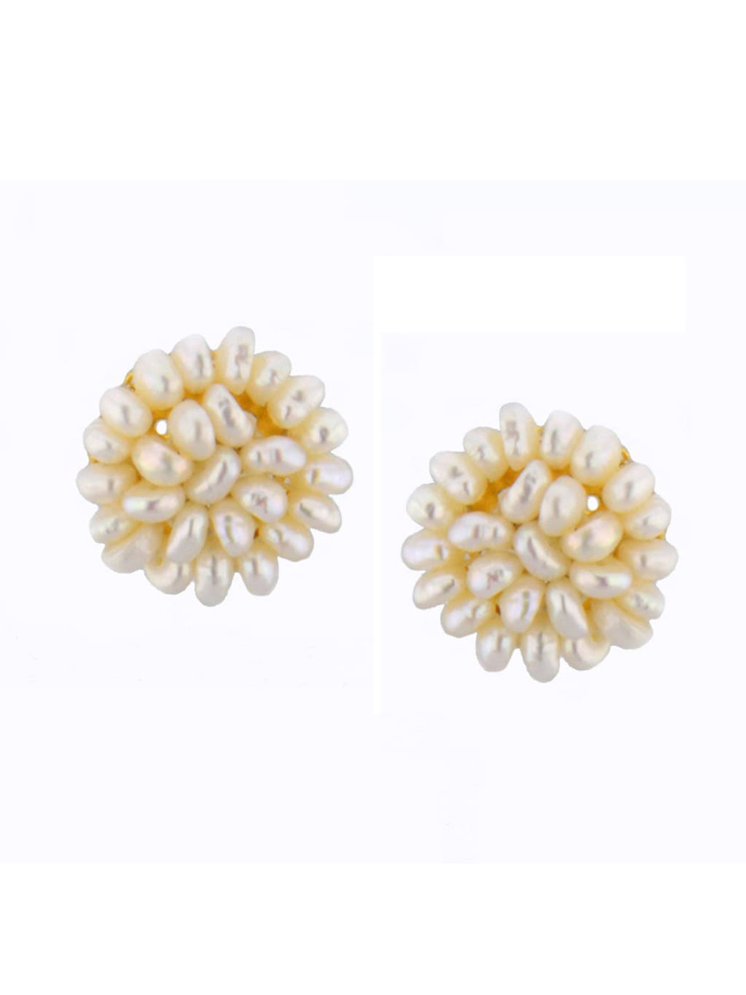 

Sri Jagdamba Pearls Dealer Gold-Plated Studded Contemporary Studs Earrings