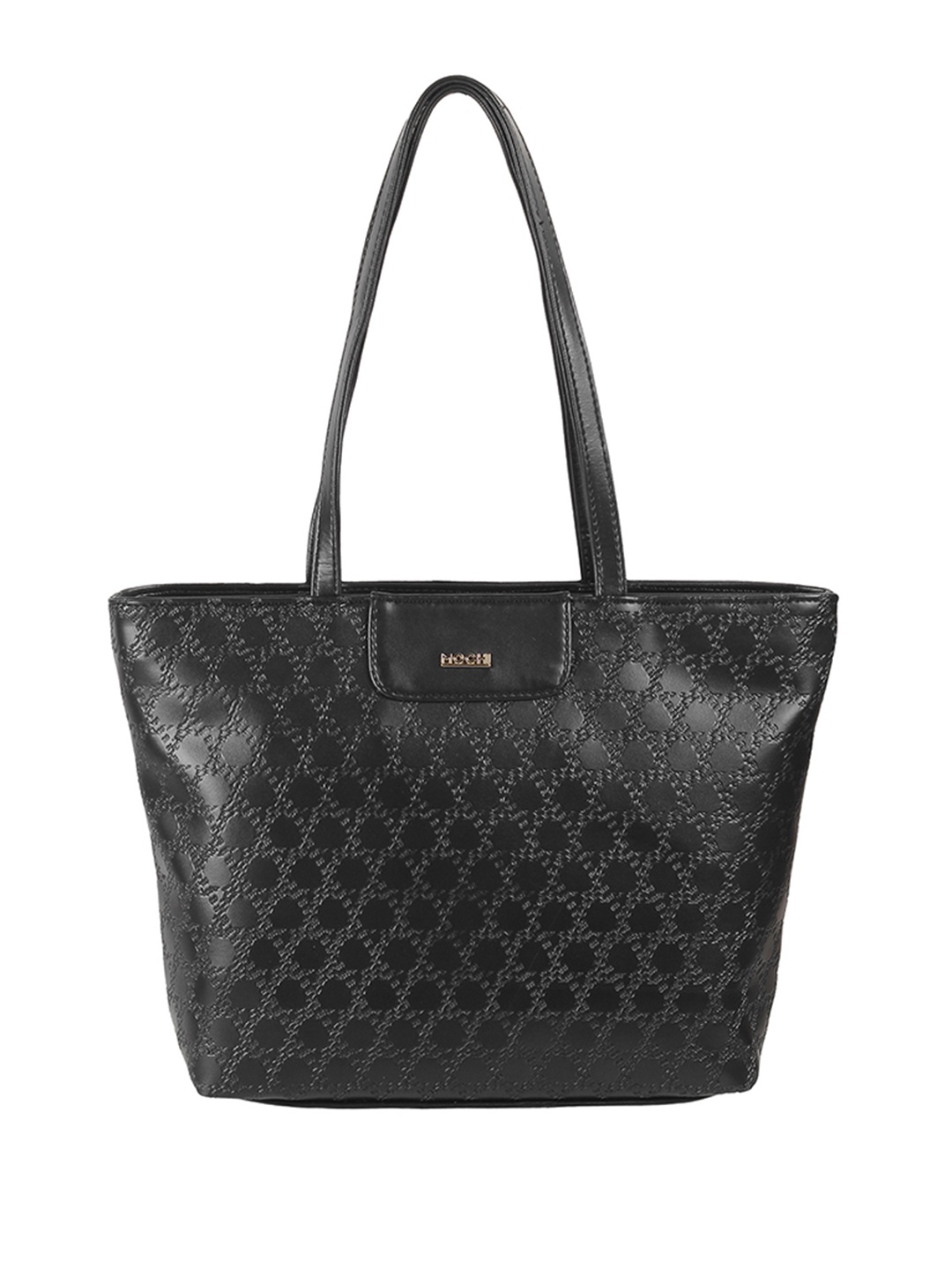 Mochi Shopper Shoulder Bag with Quilted, Black