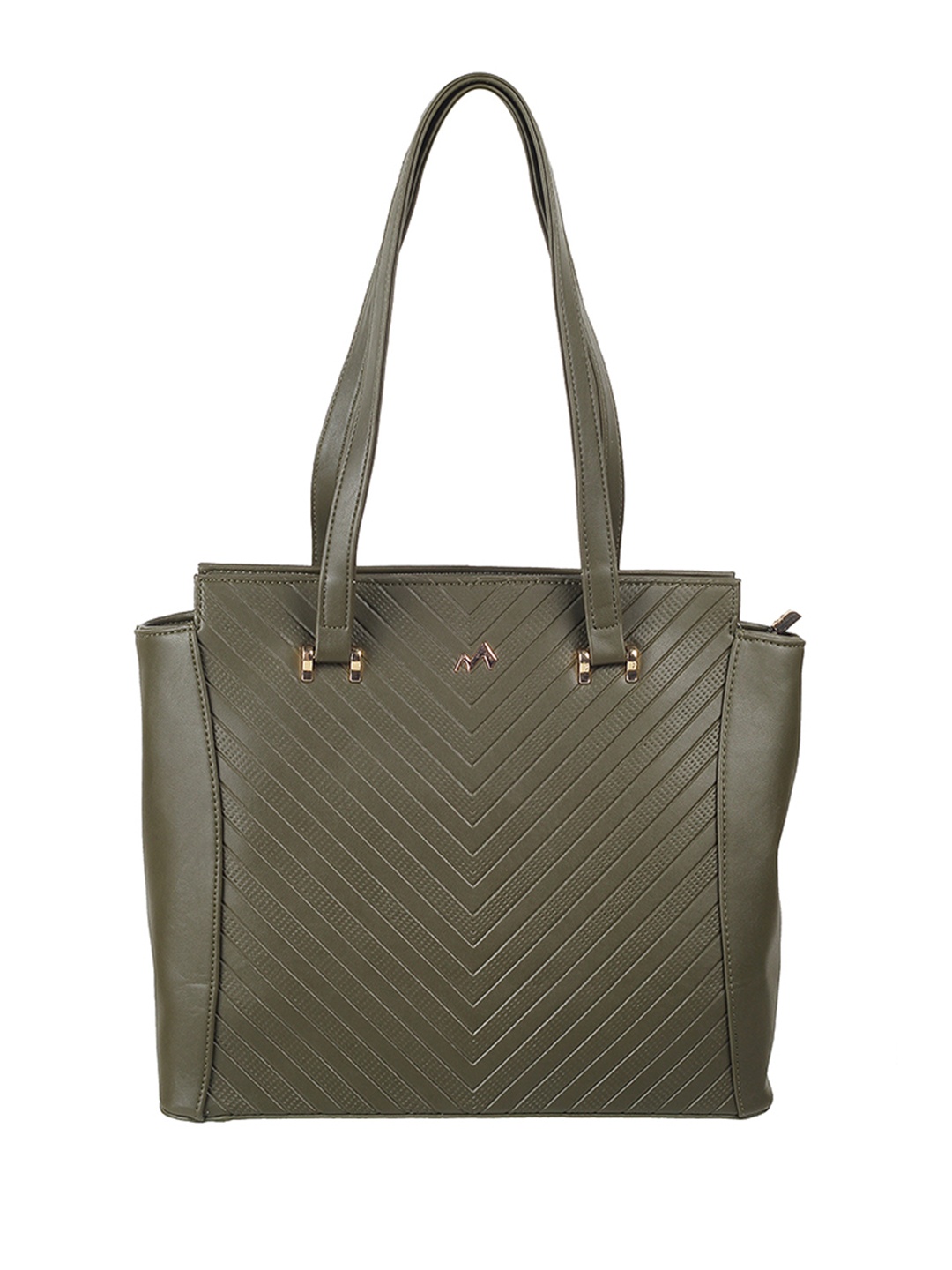 

Metro Textured Structured Shoulder Bag, Green