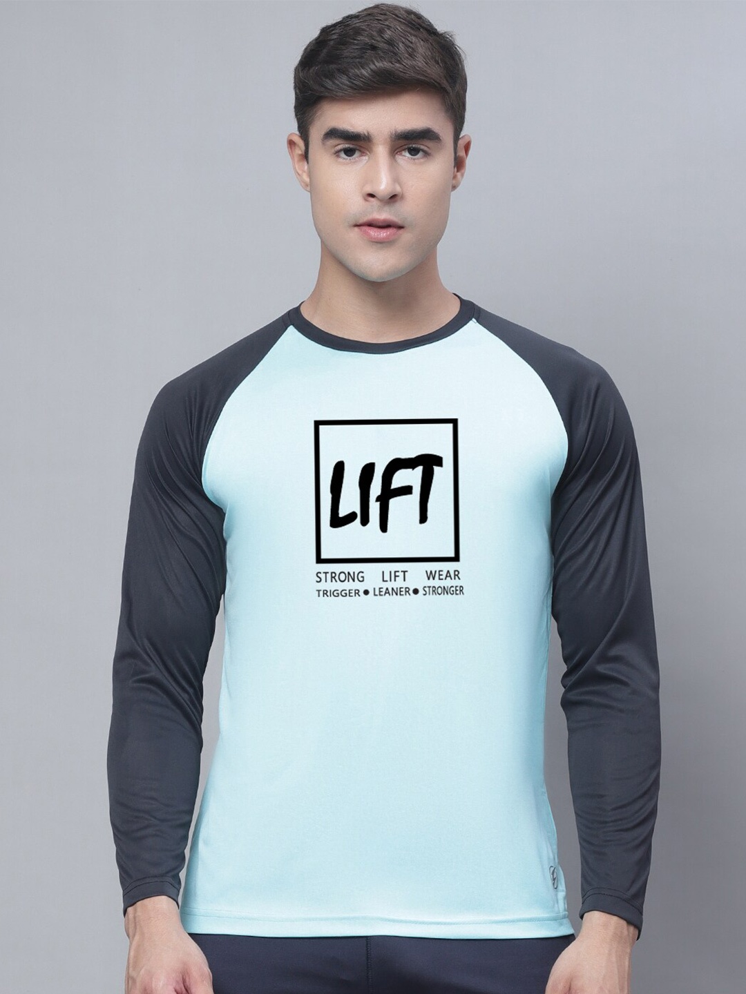 

Friskers Typography Printed Skin Friendly T-shirt, Turquoise blue