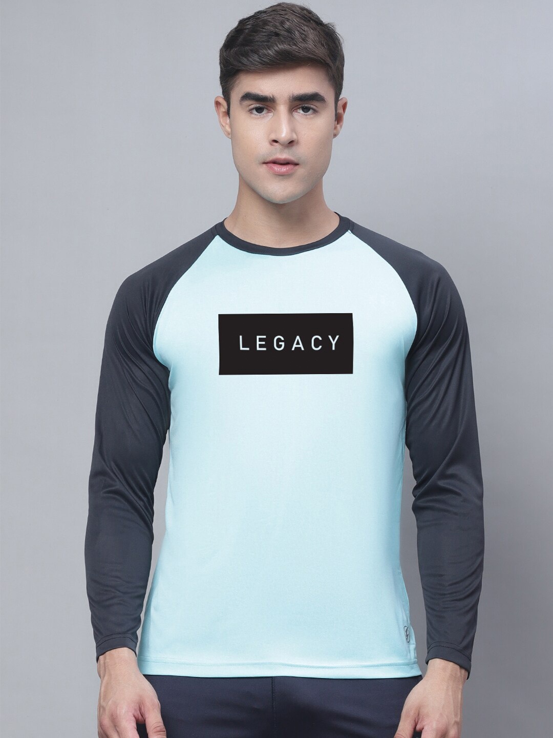 

Friskers Typography Printed Raglan Sleeves T-shirt, Turquoise blue