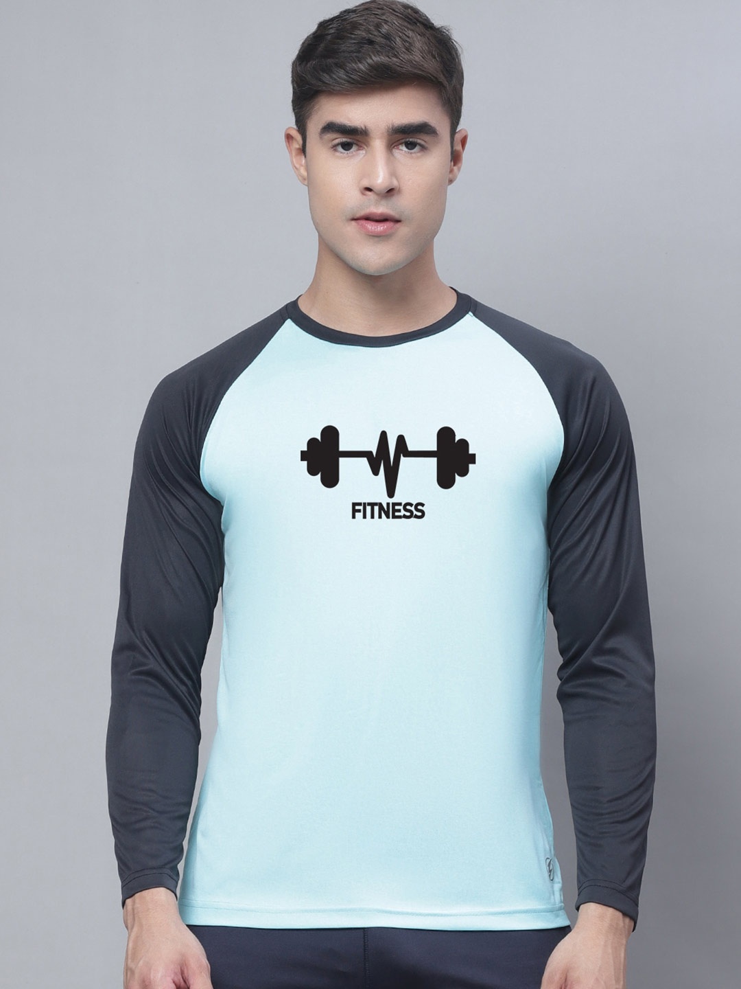 

Friskers Colourblocked Skin Friendly Bio Wash Round Neck T-shirt, Turquoise blue