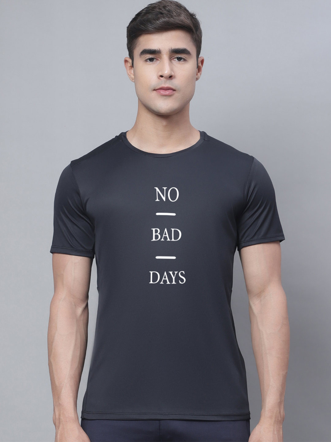 

Friskers Typography Printed Sports T-Shirt, Black