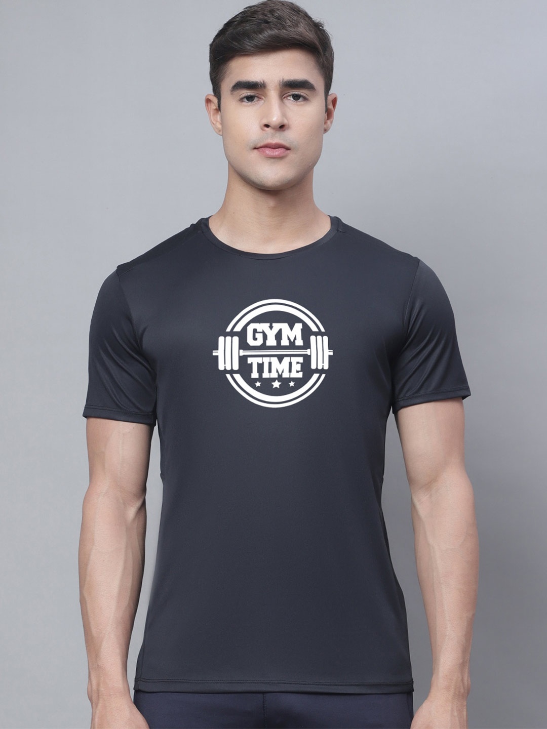 

Friskers Typography Printed Sports T-Shirt, Black