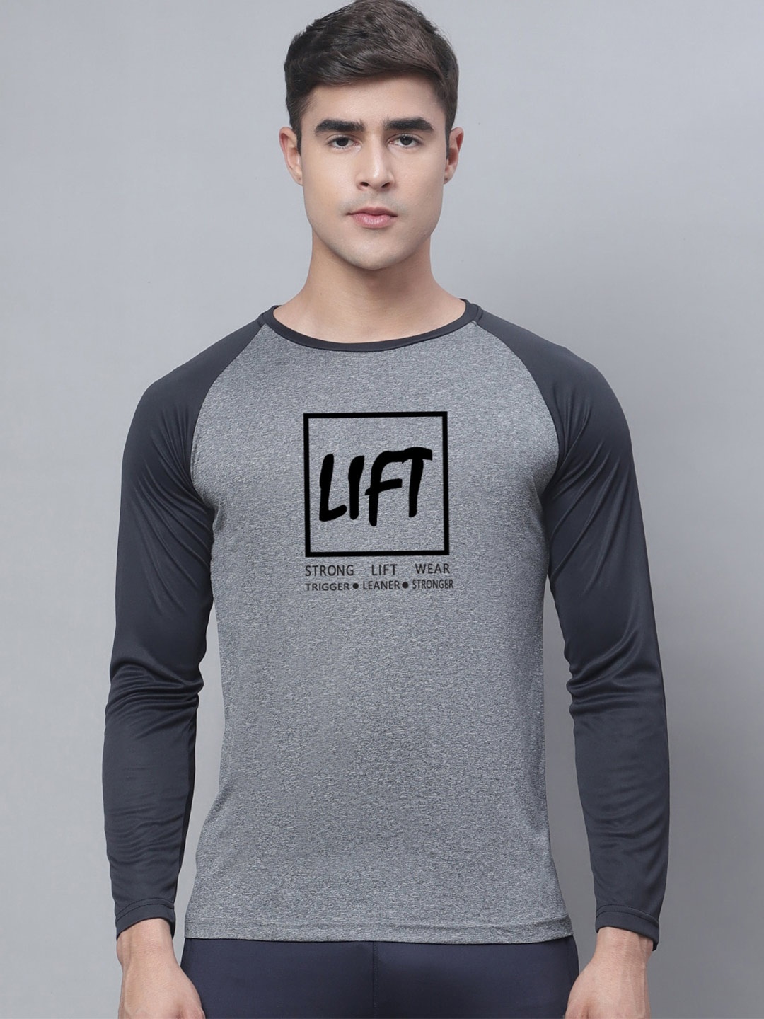 

Friskers Colourblocked Raglan Sleeves T-Shirt, Grey