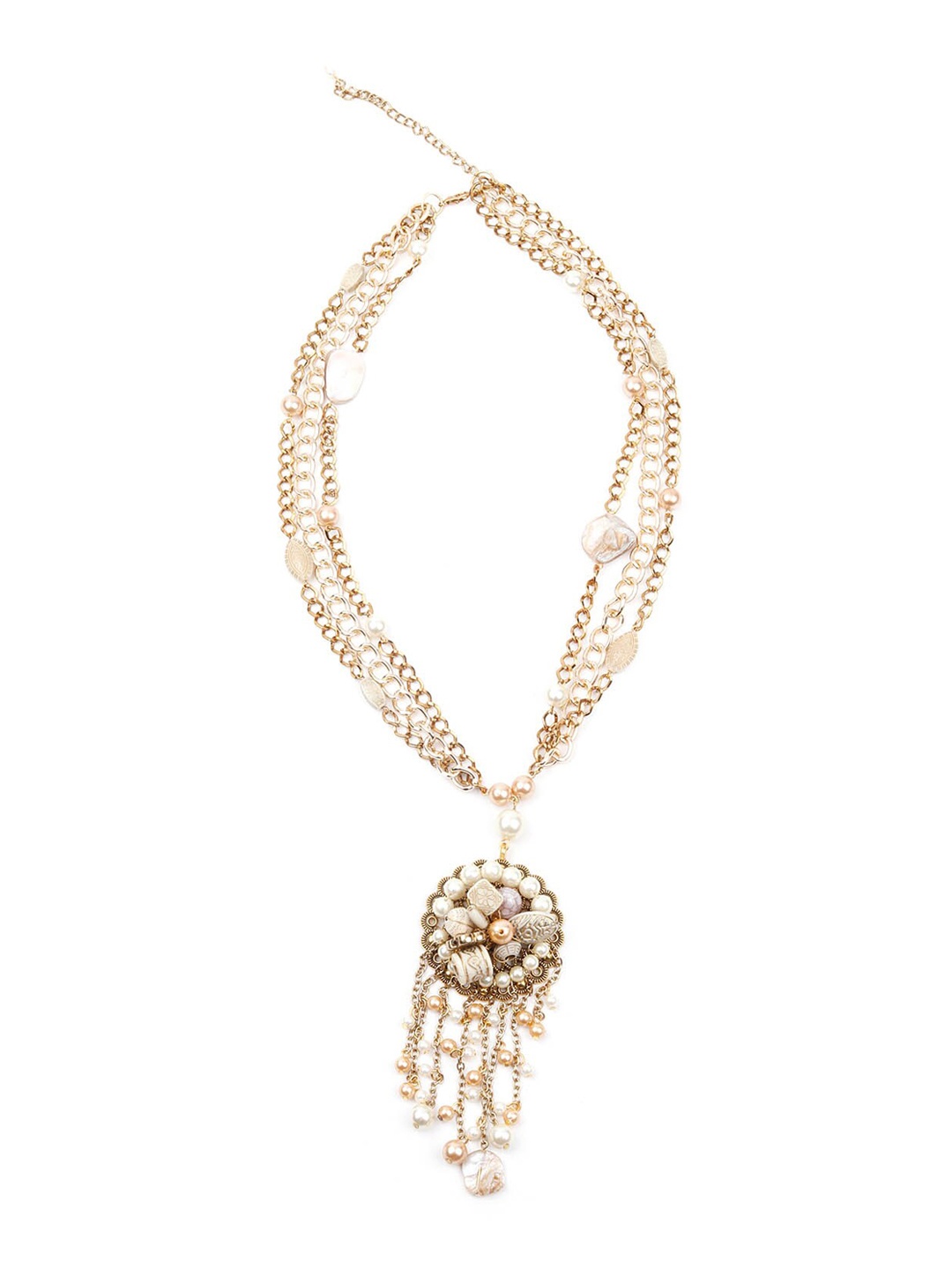 

ODETTE Gold-Plated Beaded Long Necklace